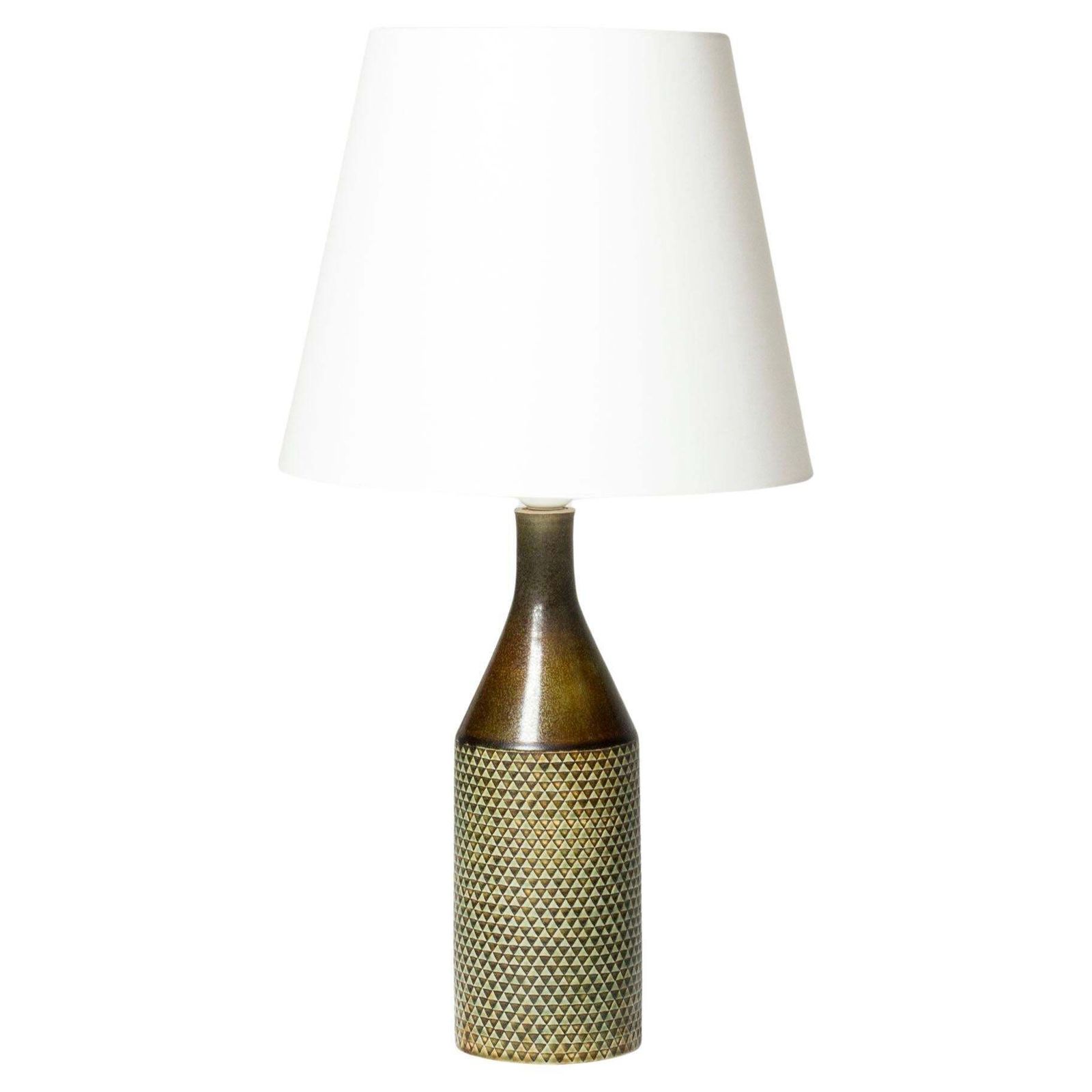 Modernist Mid Century Stoneware Table Lamp, Stig Lindberg, Gustavsberg, 1950s