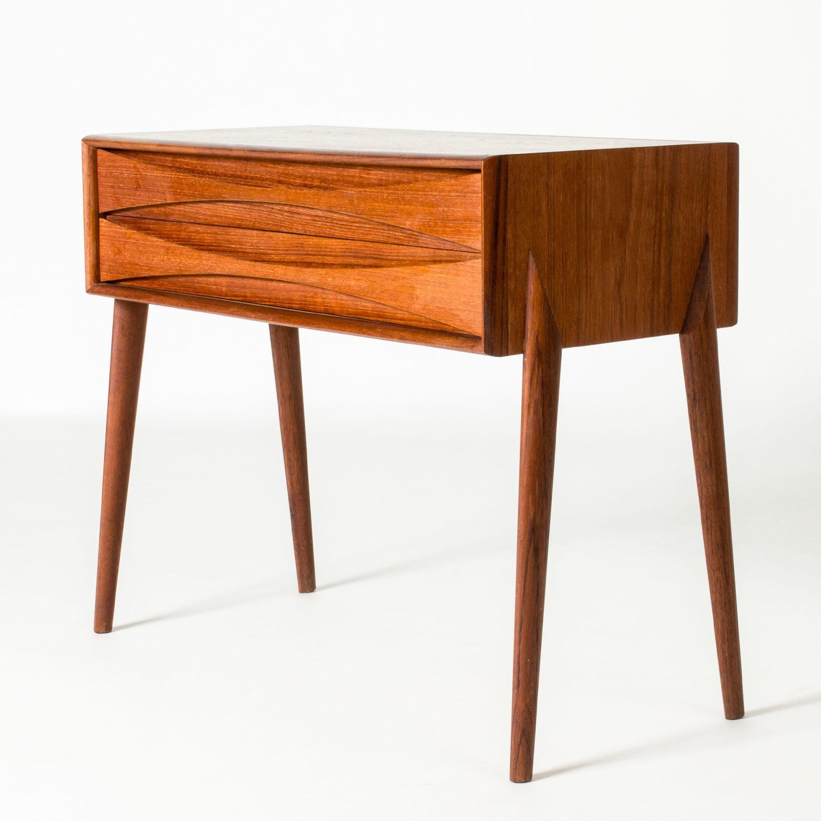 Midcentury Modern Teak Bedside Tables, Firma Glas & Trä, Sweden, 1950s photo buy