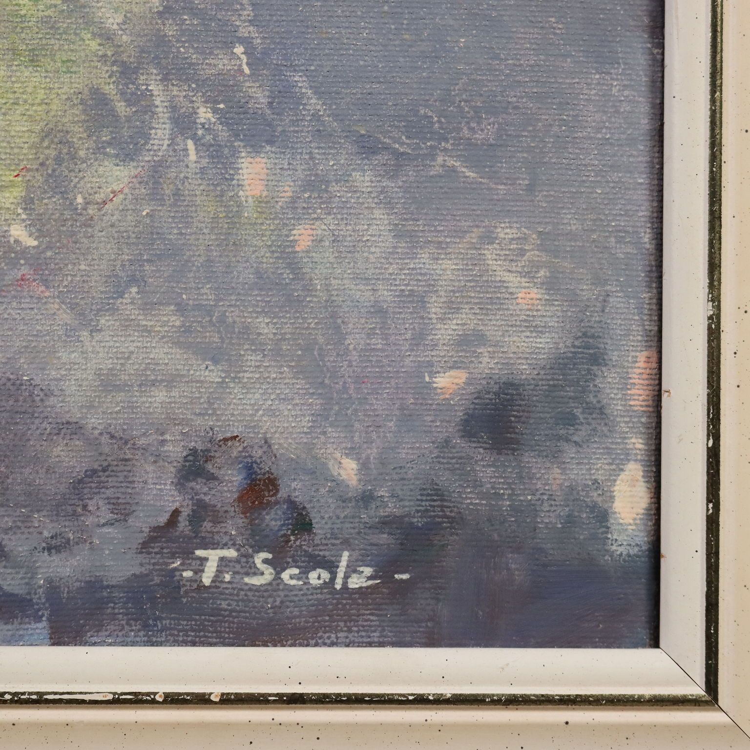 Contemporary Artwork Temistocle Scola Oil On Canvas XX Century photo vintage