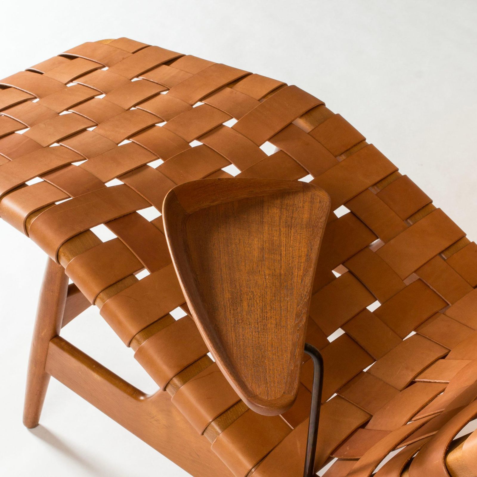 Méridienne mid-century modern en cuir, par Arne Vodder, Danemark, années 1950 photo vintage