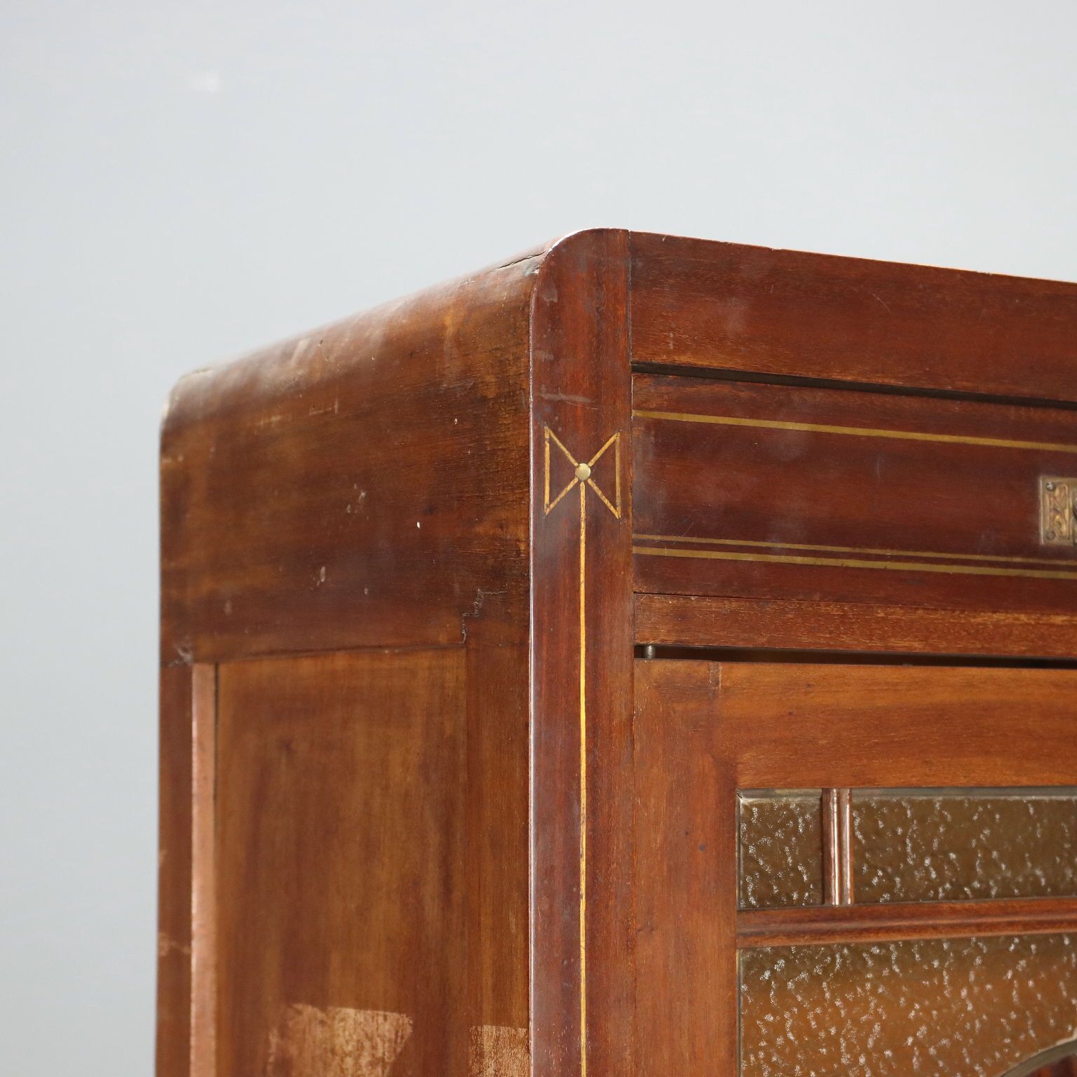 Cabinet de bureau en acajou à vitraux photo 760.0