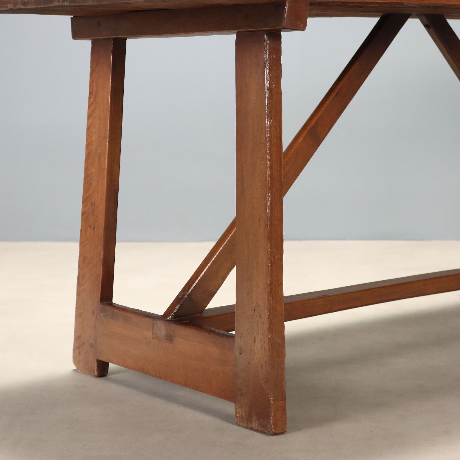Walnut Table With Antique Woods   Italy Early 20th Century photo vinterior