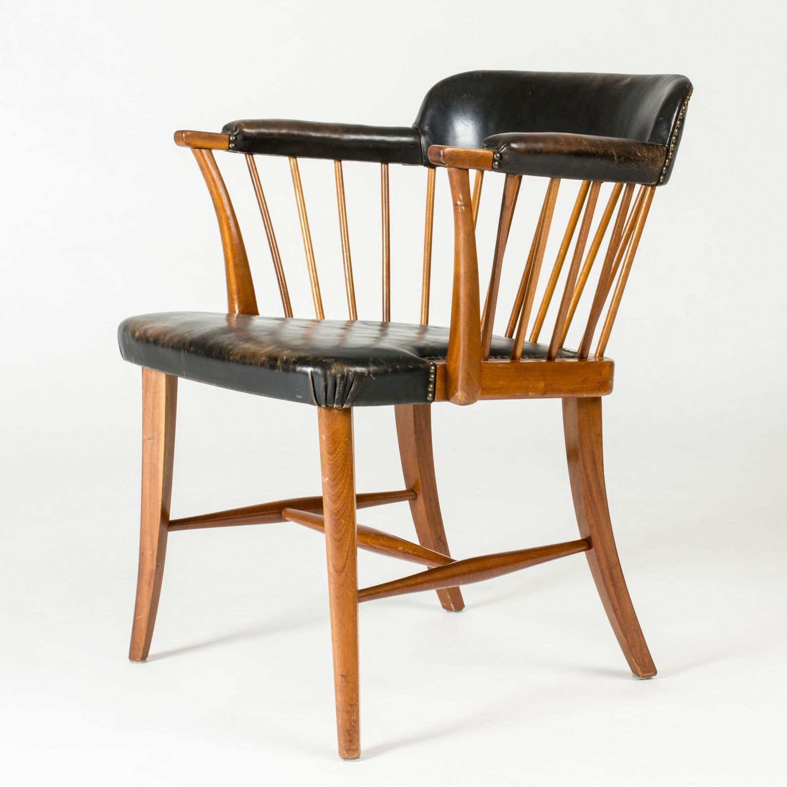Mid-Century Modern "Captain's Chair" van Josef Frank, Zweden, ca. jaren 1950 photo vinterior