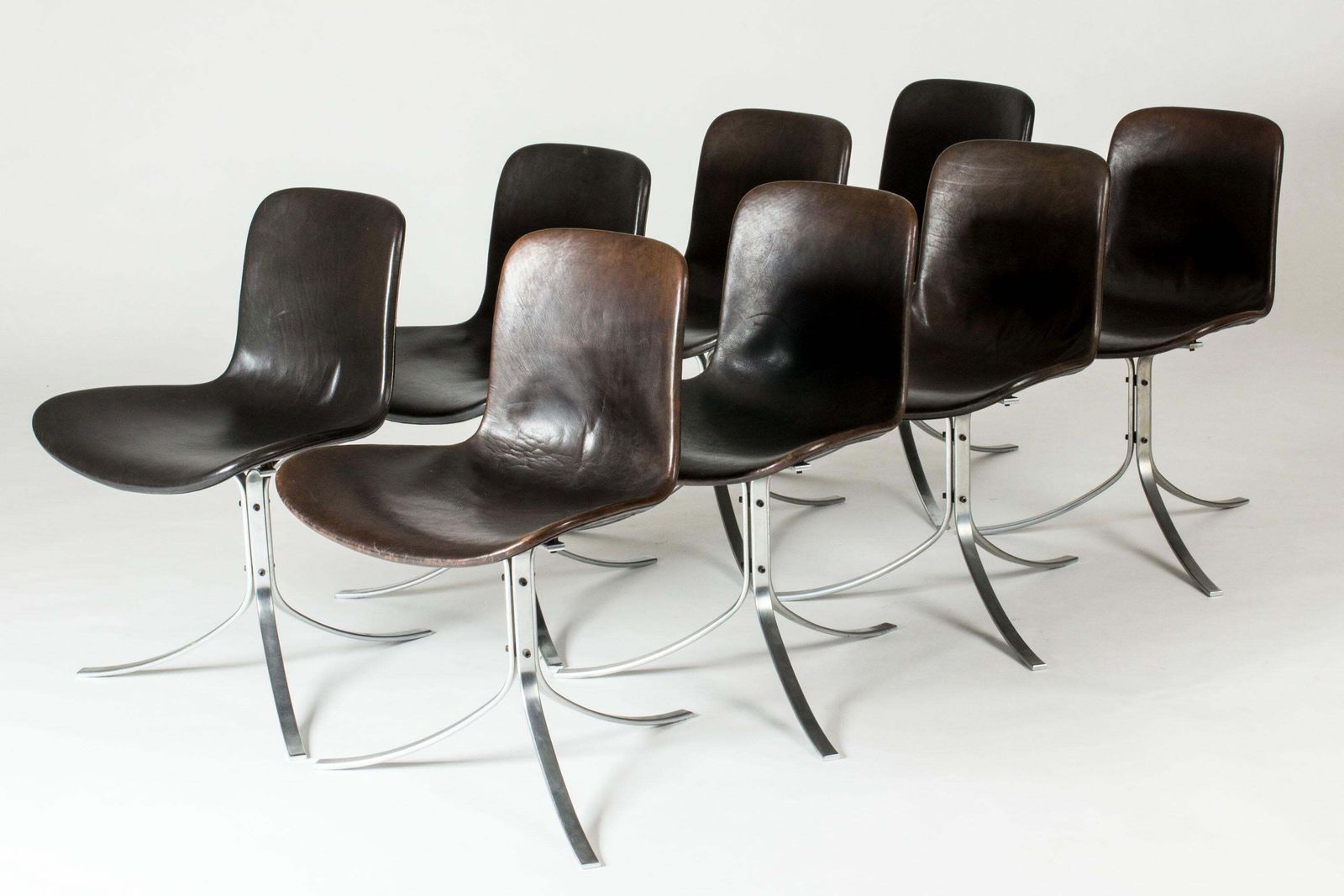 Chaises de salle à manger mid-century « PK 9 » par Poul Kjærholm, E. Kold Christensen, Danemark photo furniture