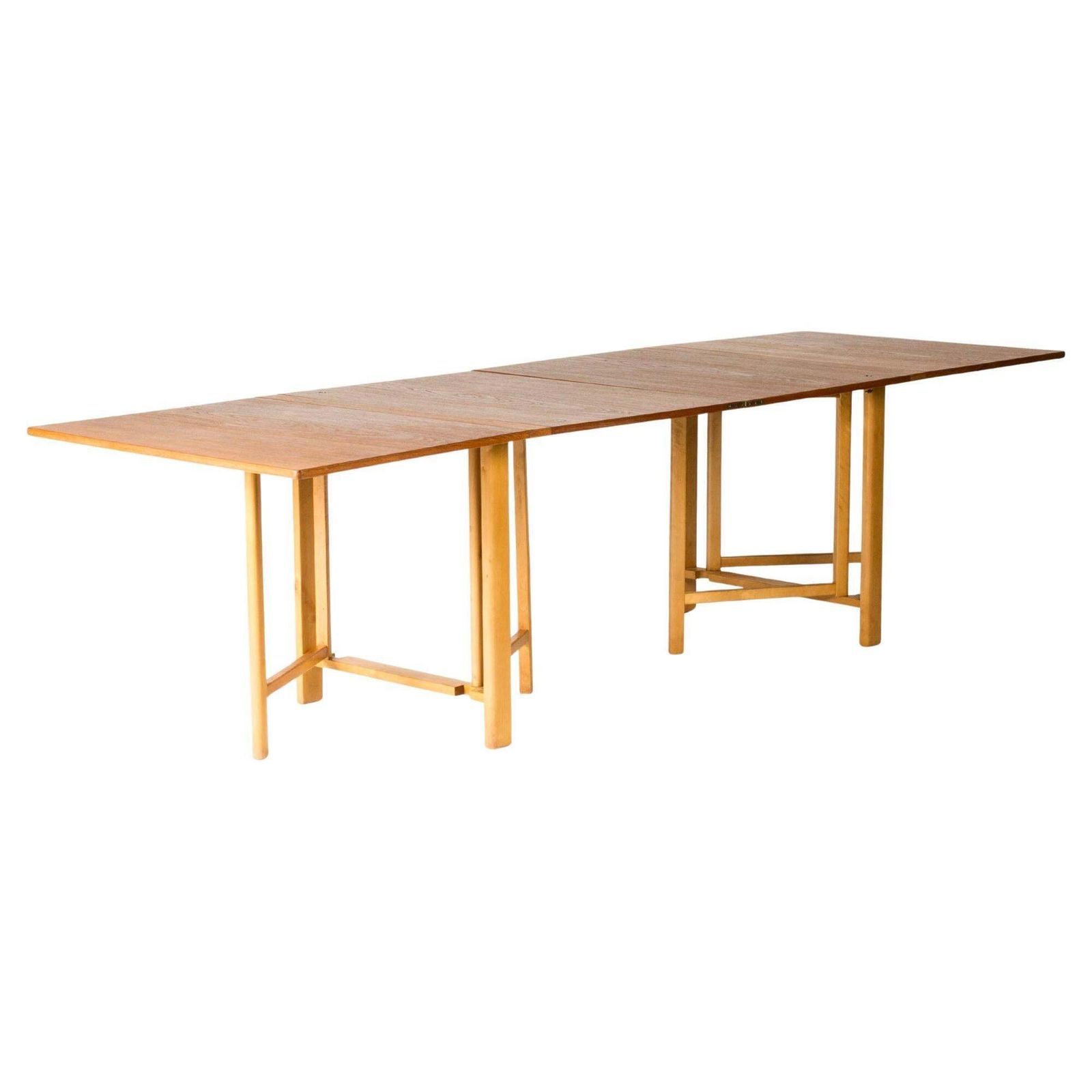 Maria eettafel van Bruno Mathsson, teak en beuk, jaren 1930, Zweden