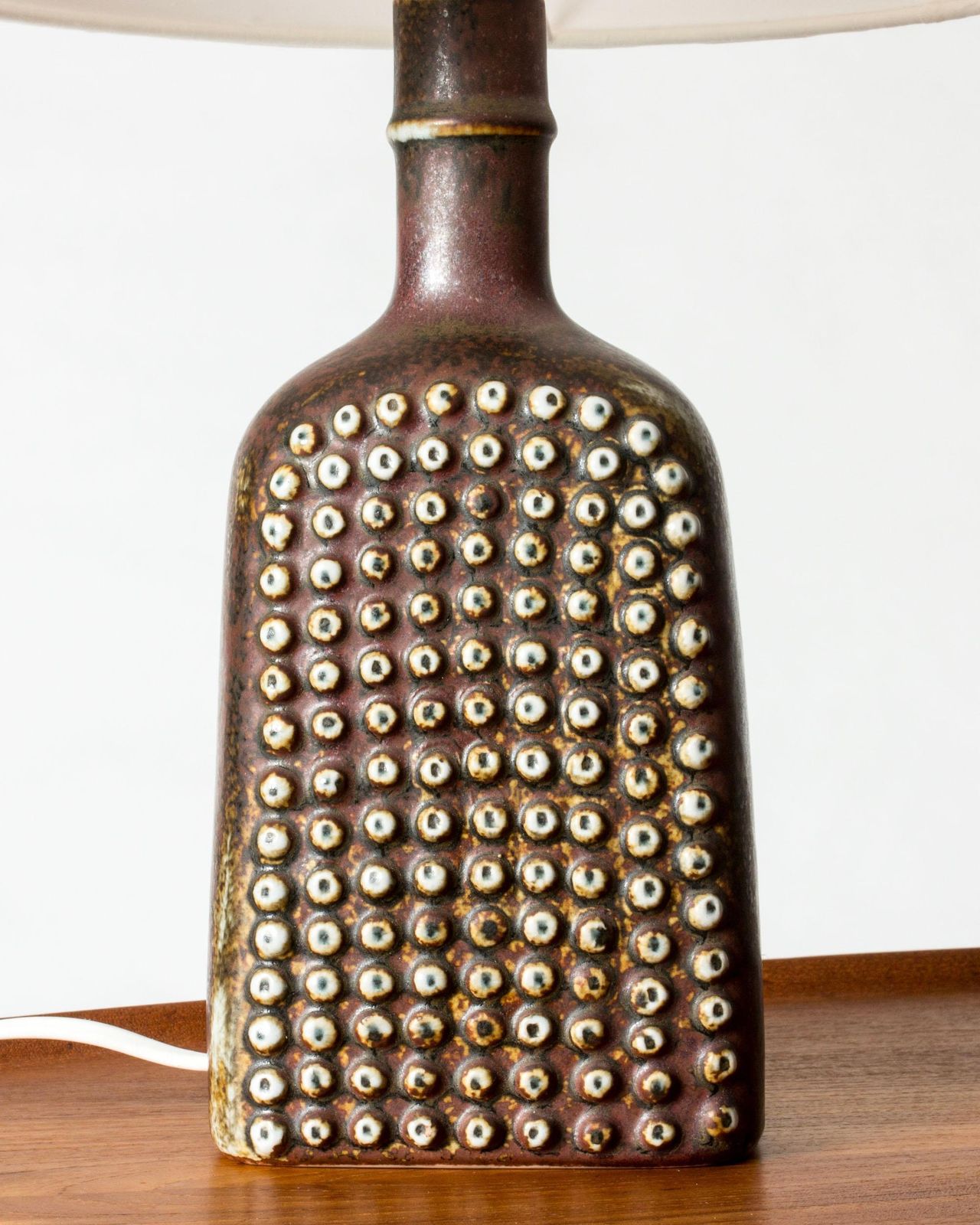 Modernist Mid Century Stoneware Table Lamp, Stig Lindberg, Gustavsberg, 1950s photo for sale