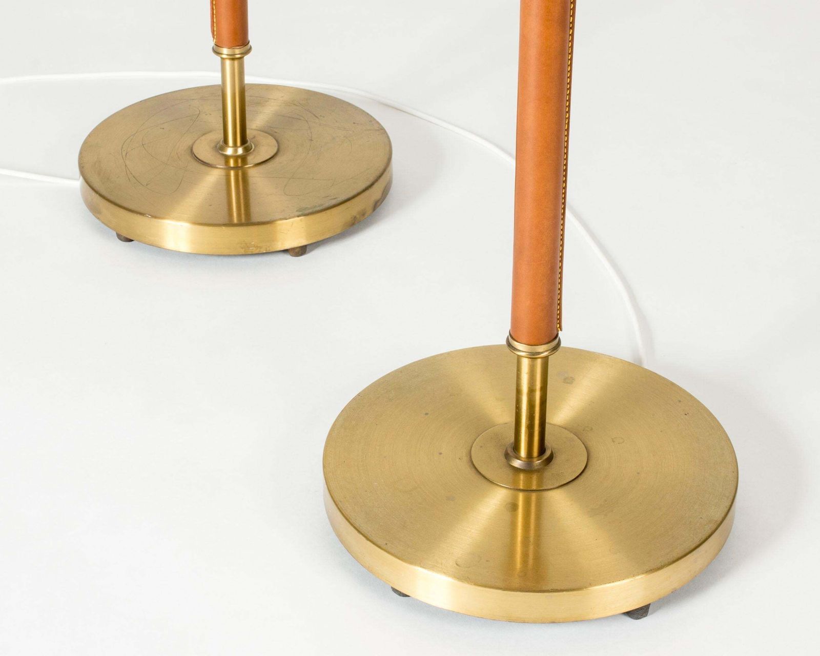 Lampadaires mid-century modern par Bertil Brisborg, NK, Suède, années 1940 photo Luminaires
