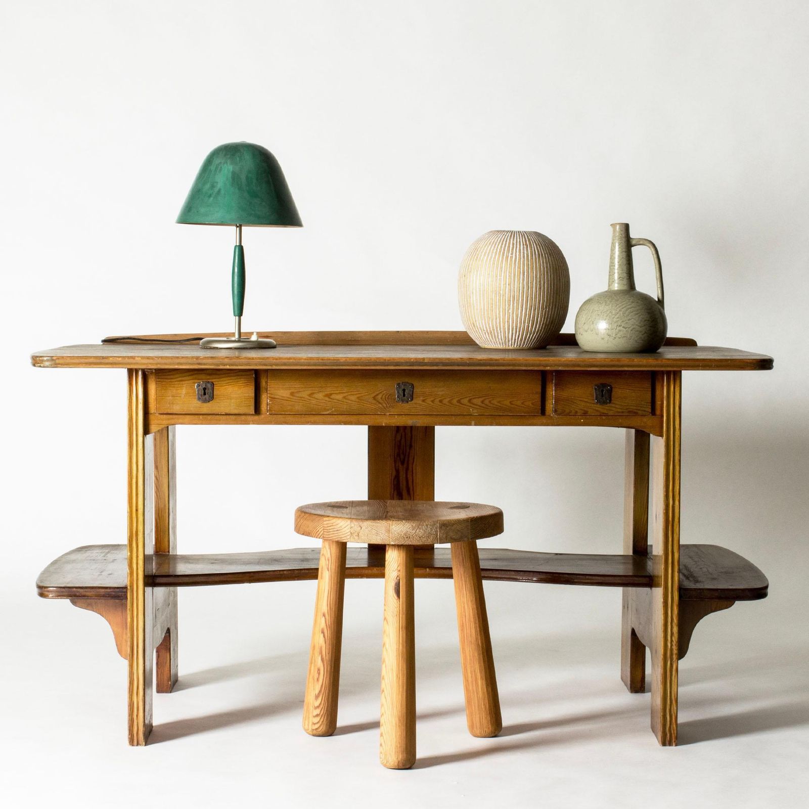 Art Nouveau Pine Desk By Carl Westman, Sweden, 1910s photo 9825.0