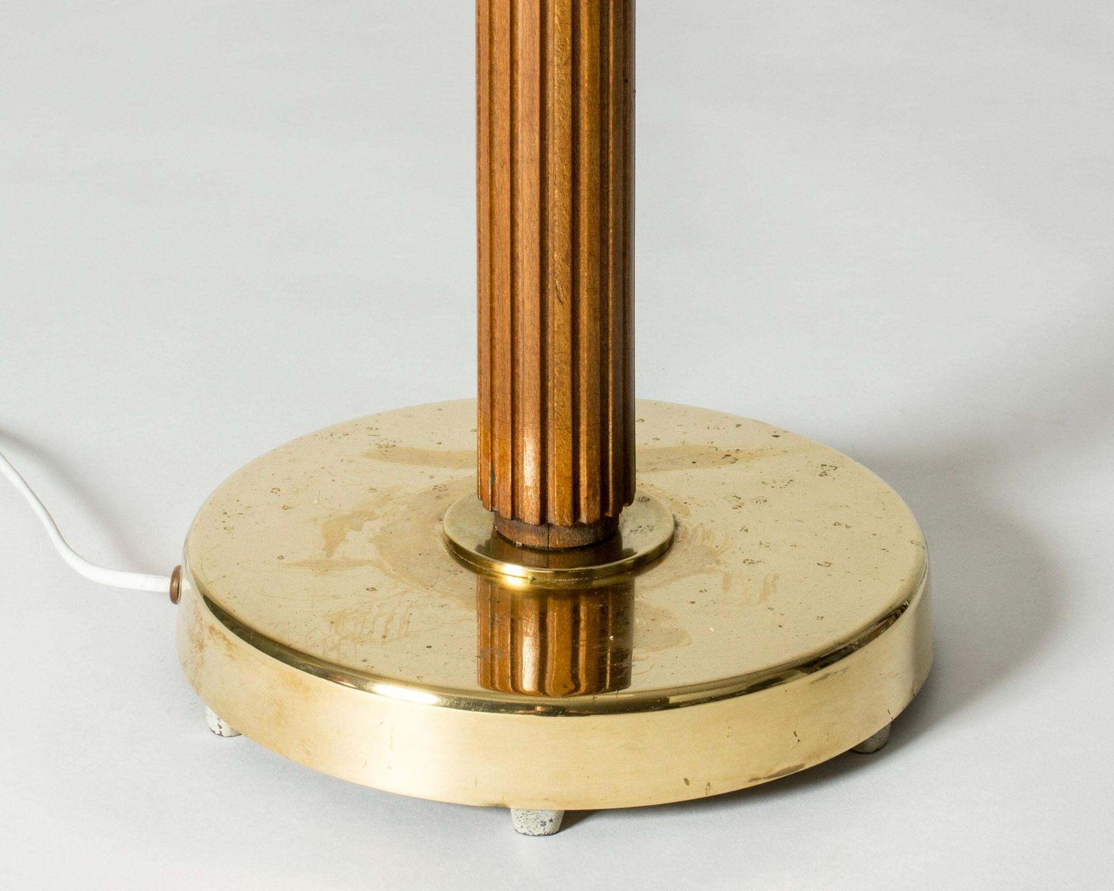 Lampadaire mid-century en acajou par Hans Bergström, Suède, années 1950 photo for sale