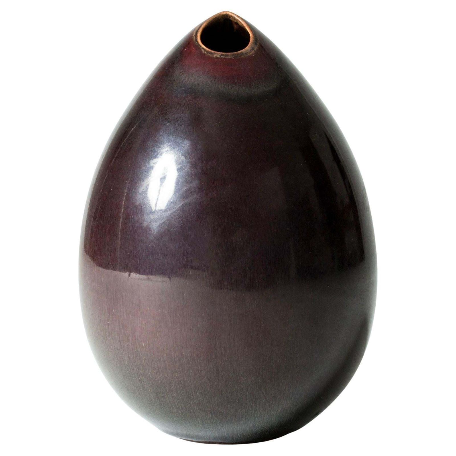 Vase en grès mid-century « Gnurgla » par Stig Lindberg, Gustavsberg, Suède, années 1950