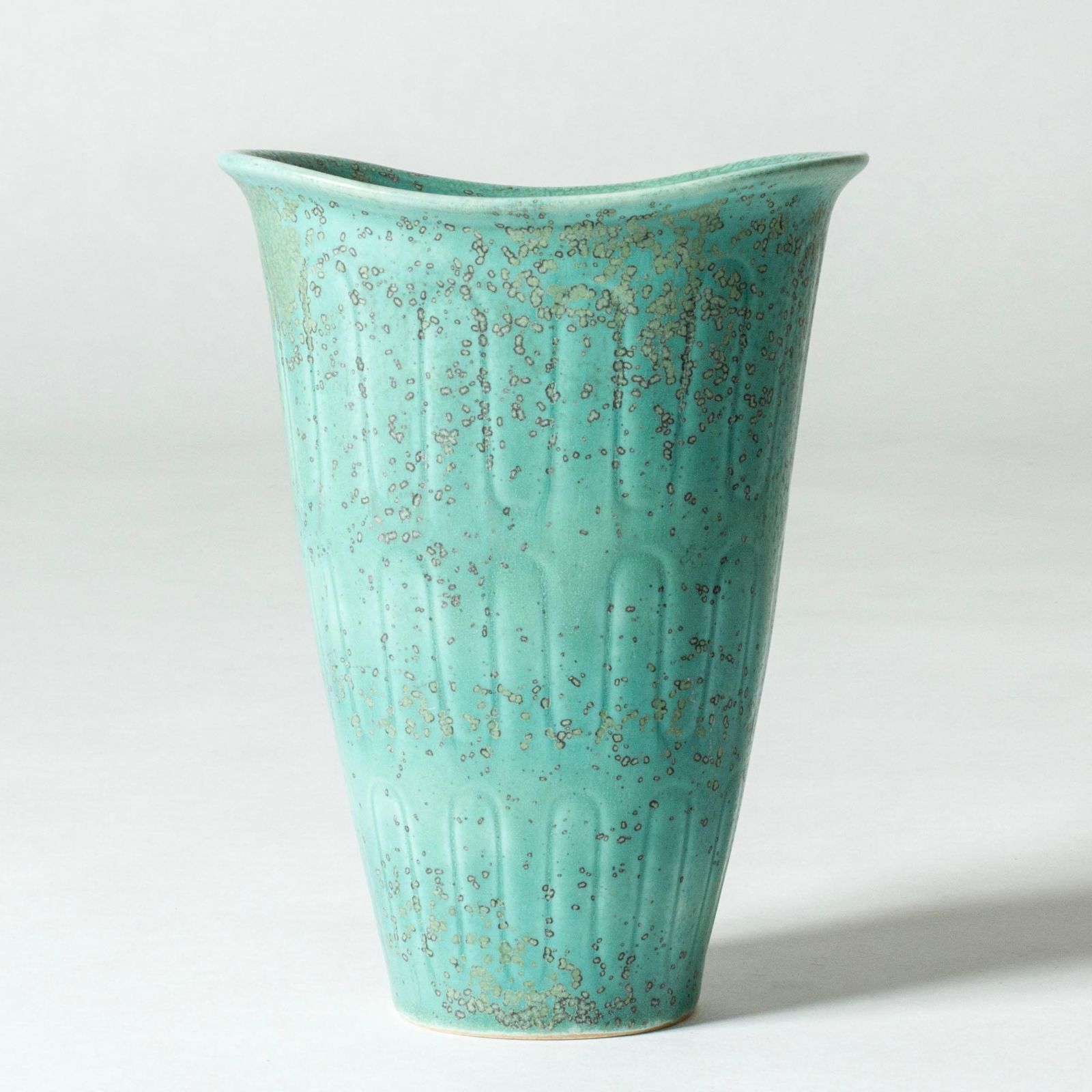 Midcentury Stoneware Vase By Gunnar Nylund For Rörstrand, Sweden, 1940s photo for sale