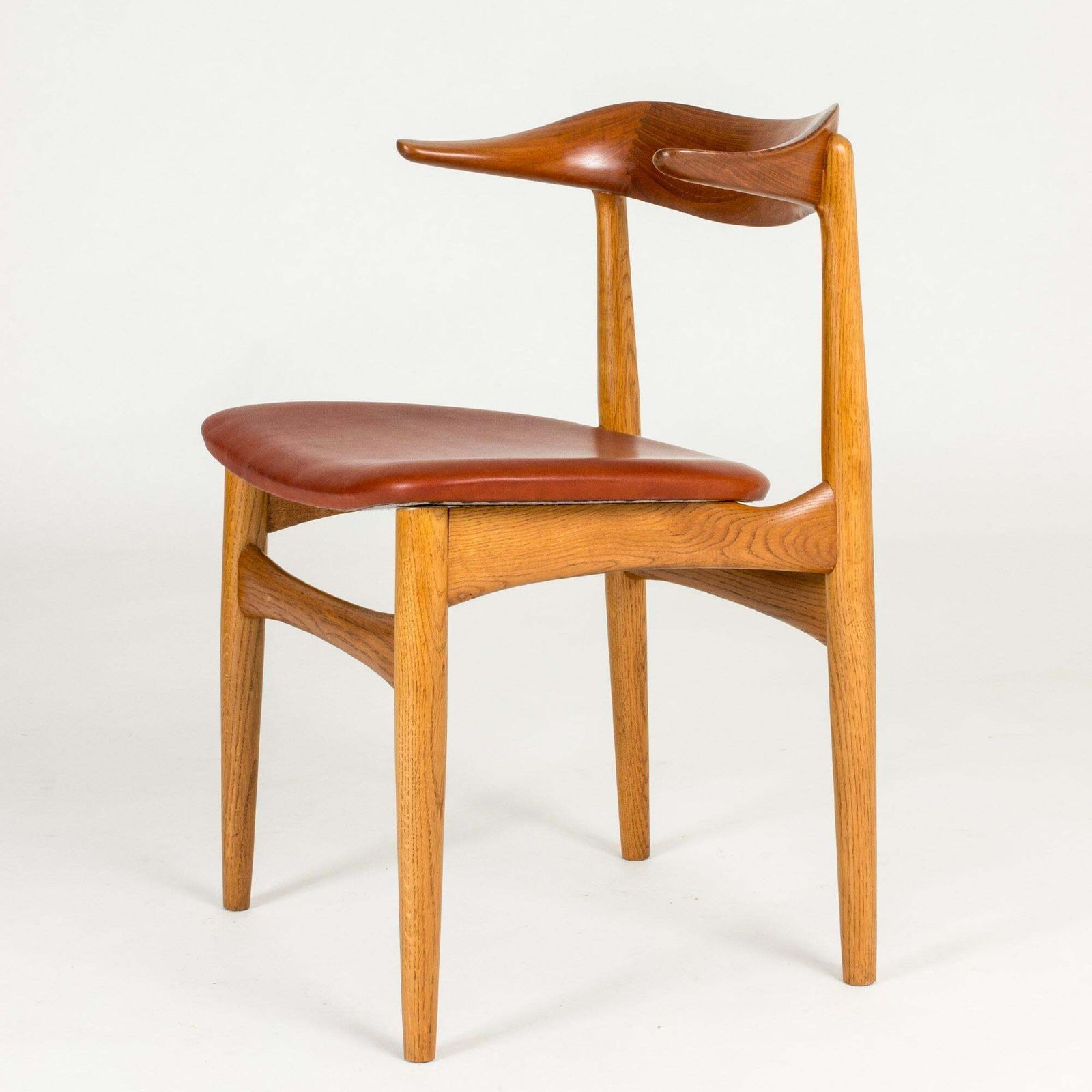 12 "Cowhorn" eetkamerstoelen van Knud Færch voor Slagelse Møbelværk, Denemarken, jaren 1950 photo 47148.0