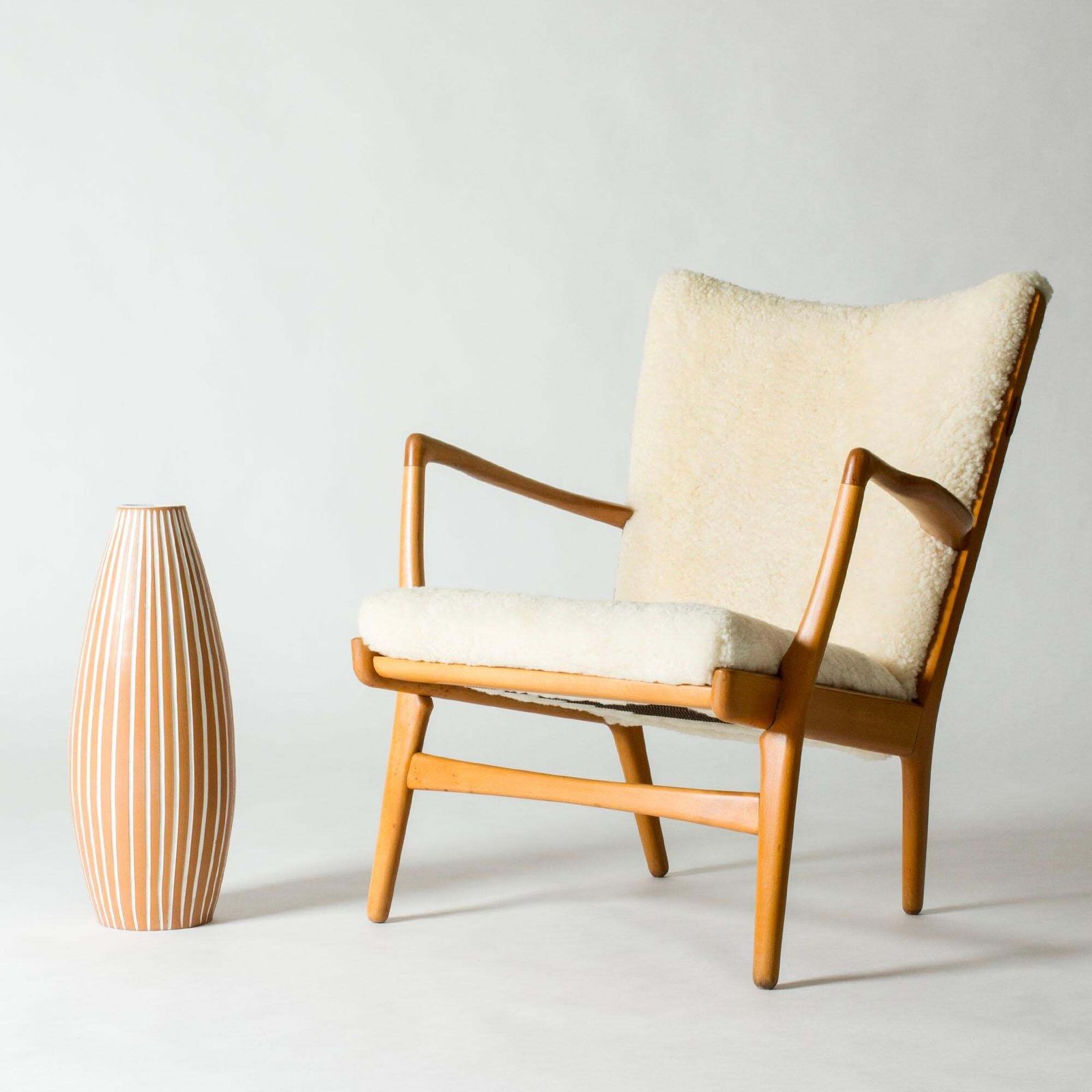 Vase de sol en grès par Ingrid Atterberg pour Upsala Ekeby, Suède, années 1950 photo furniture