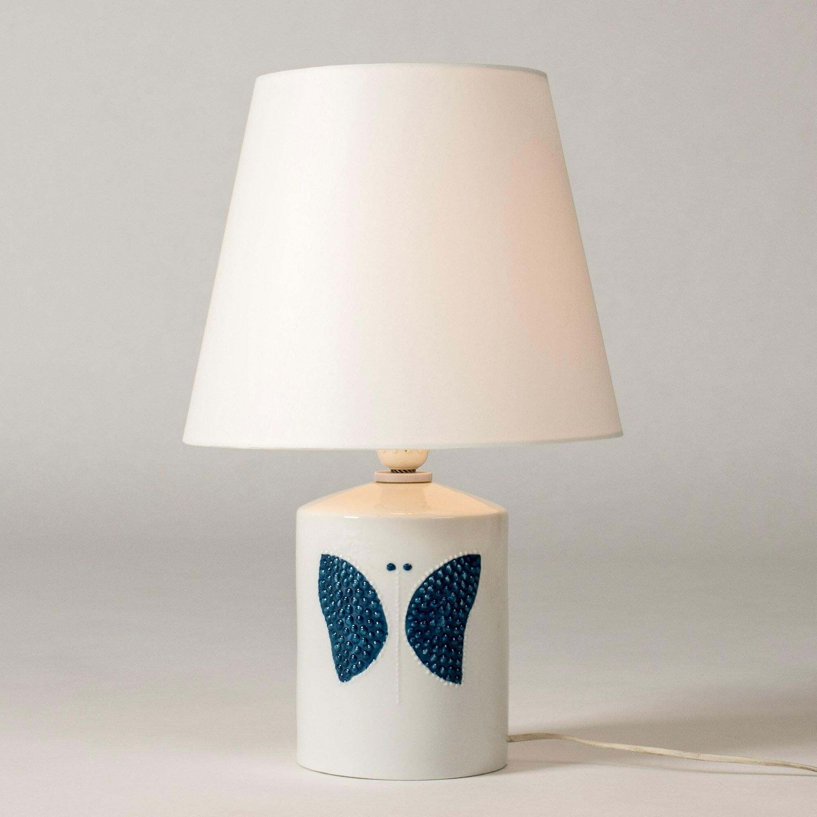 Lampe de table en grès mid-century scandinave, par Sylvia Leuchovius, Suède, années 1960 photo vinterior