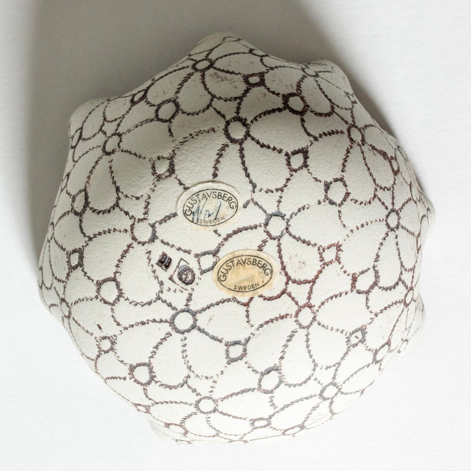 Unique Midcentury Stoneware Bowl By Bengt Berglund, Gustavsberg, 1960s photo 196.0
