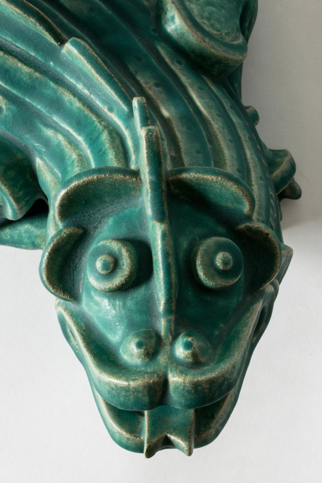 Stoneware Dragon Sculpture By Wilhelm Kåge, Gustavsberg, Sweden, 1940s photo vintage