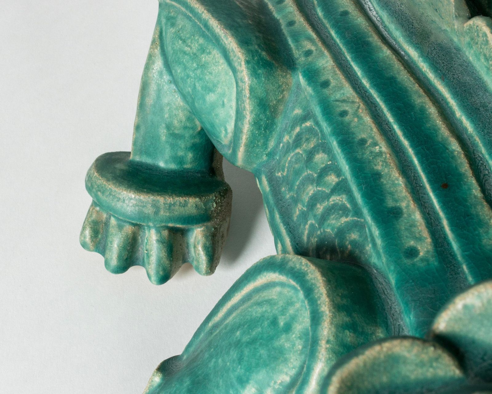photo for sale Stoneware Dragon Sculpture By Wilhelm Kåge, Gustavsberg, Sweden, 1940s