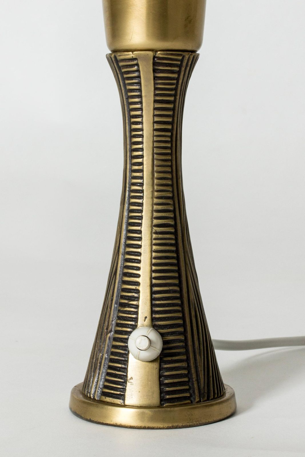 Midcentury Modern Brass Table Lamp By Sonja Katrin For Asea, Sweden, 1950s photo for sale