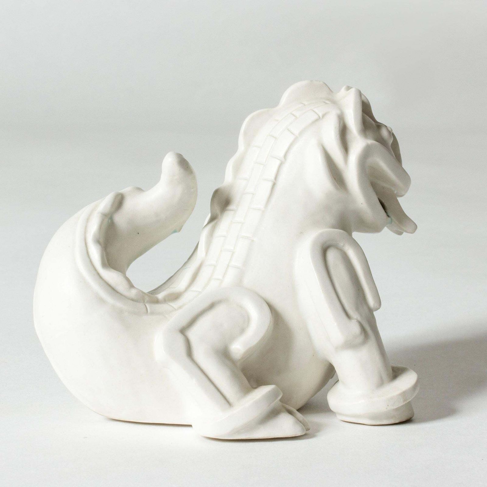 Stoneware "Dragon Puppy" Figurine By Wilhelm Kåge, Gustavsberg, Sweden, 1940s photo furniture