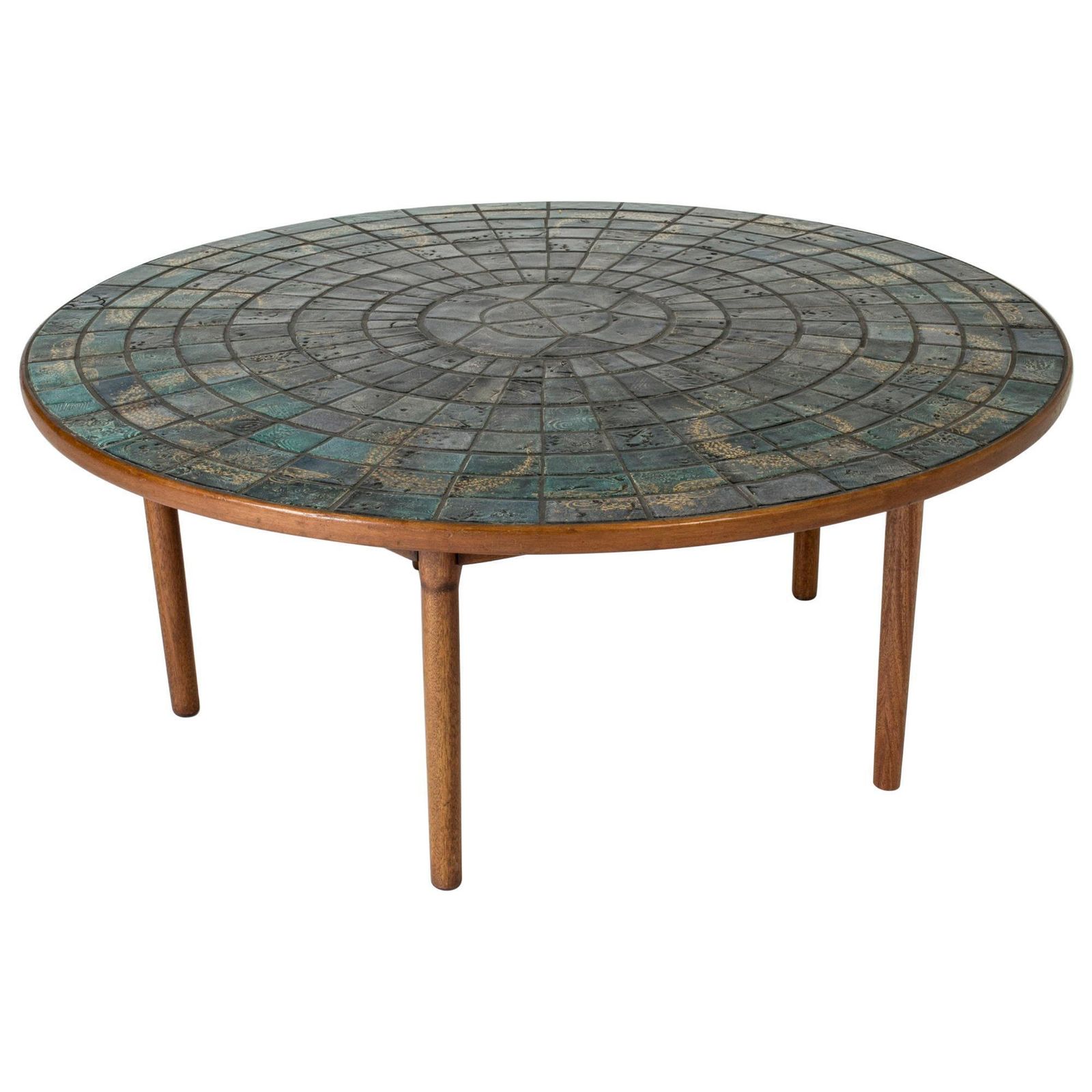 Ceramic Tile And Teak Occasional Or Coffee Table By Bjørn Wiinblad, Denmark