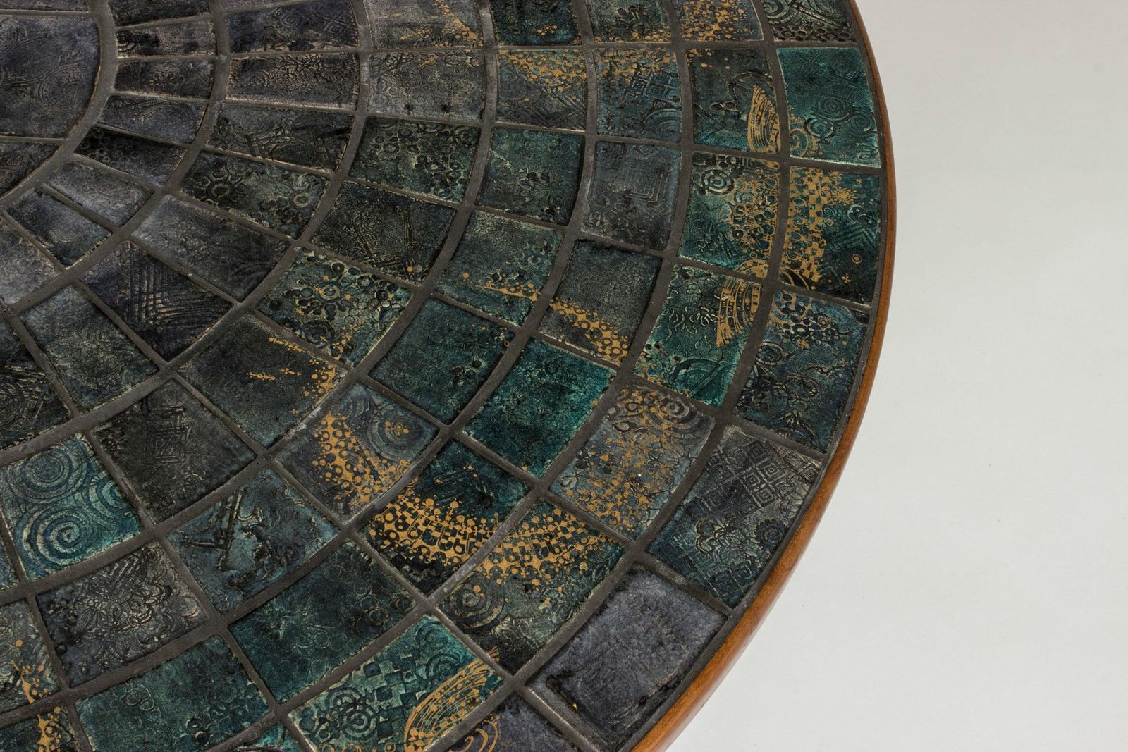 photo furniture Ceramic Tile And Teak Occasional Or Coffee Table By Bjørn Wiinblad, Denmark