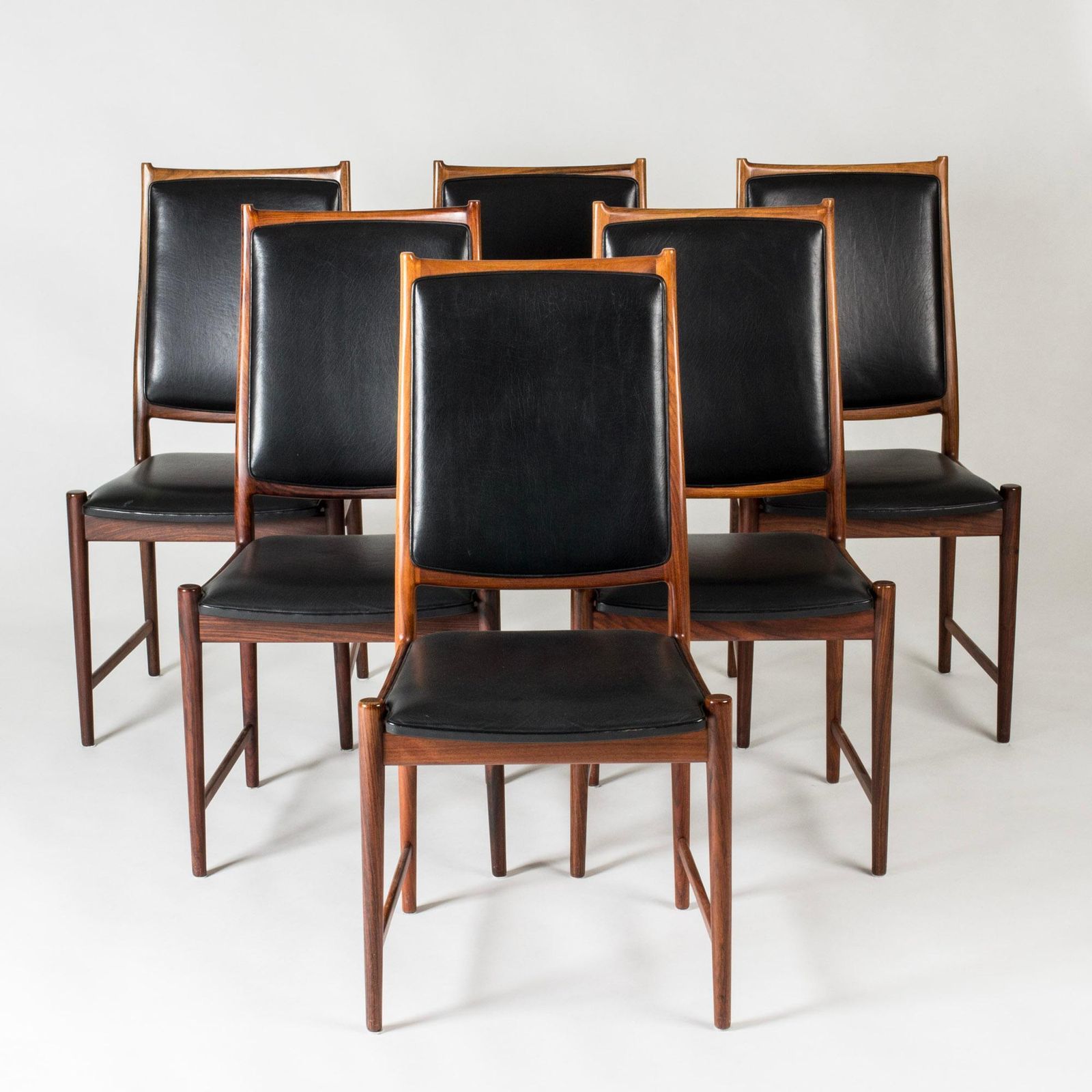 Chaises de salle à manger mid-century par Torbjørn Afdal pour Bruksbo, Norvège, années 1960, lot de six photo furniture