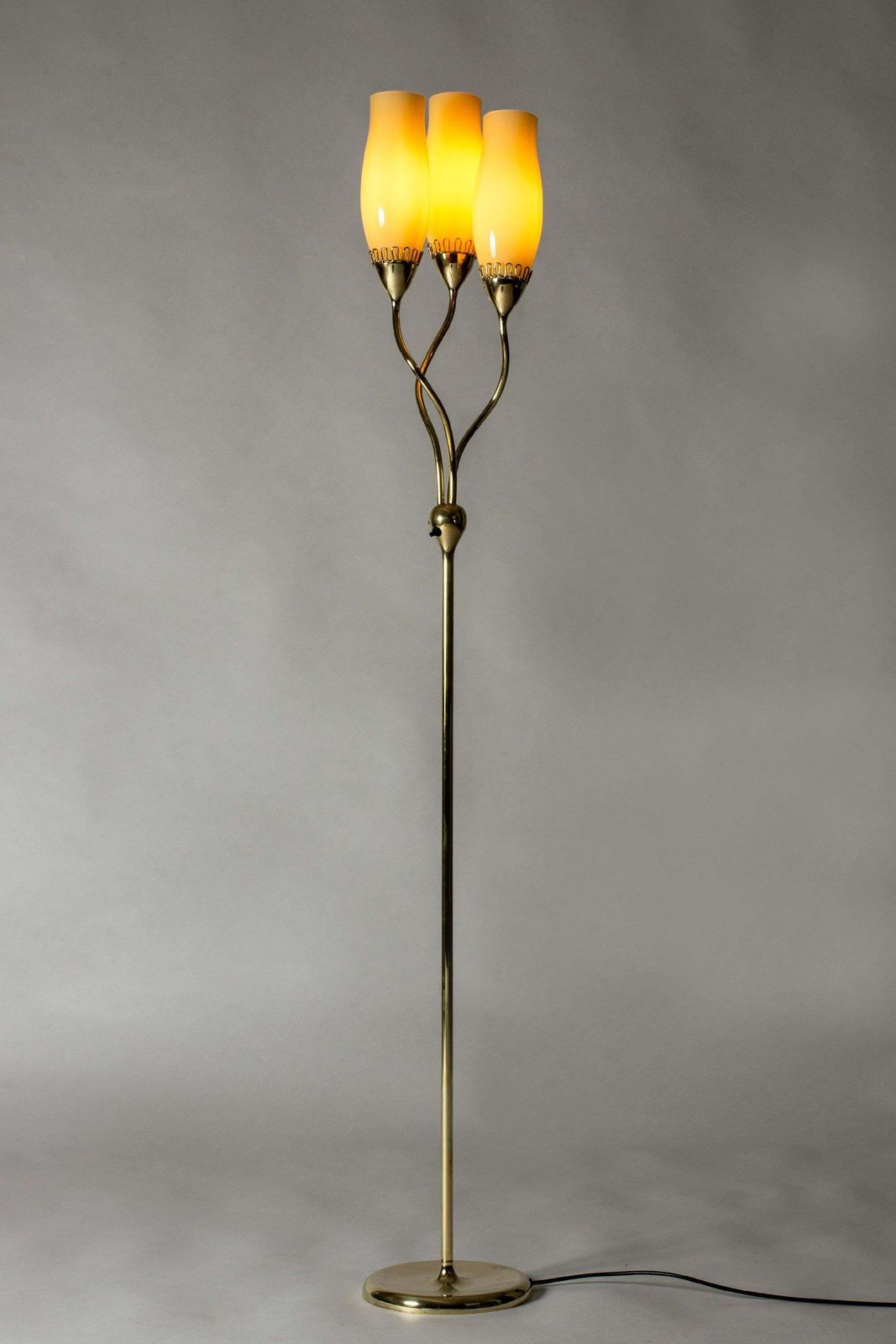 Midcentury Modern Brass Floor Lamp By Mauri Almari, Idman, Finland, 1950s photo Lighting