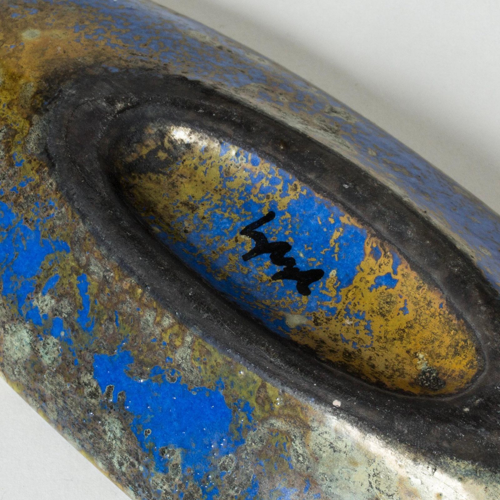 Scandinavian Modern Faience Platter By Hans Hedberg, Biot, France photo 924.0