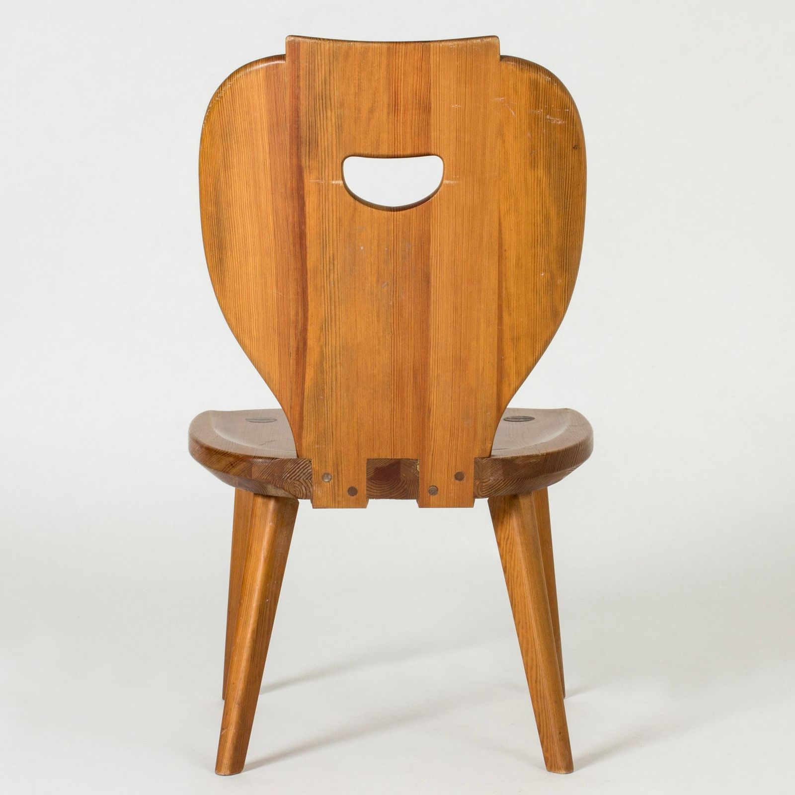 Chaise mid-century modern en pin par Carl Malmsten, Svensk Fur, Suède, années 1940 photo for sale