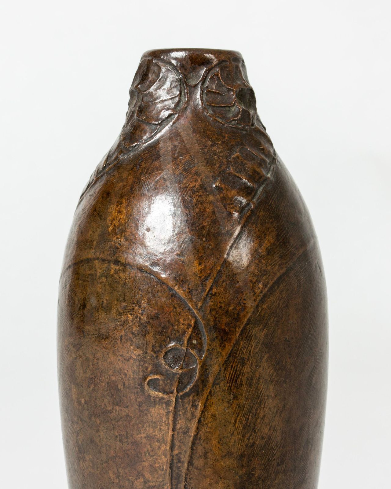 Art Nouveau bronzen vaas van Gerda Backlund, Zweden, ca. 1900 photo for sale