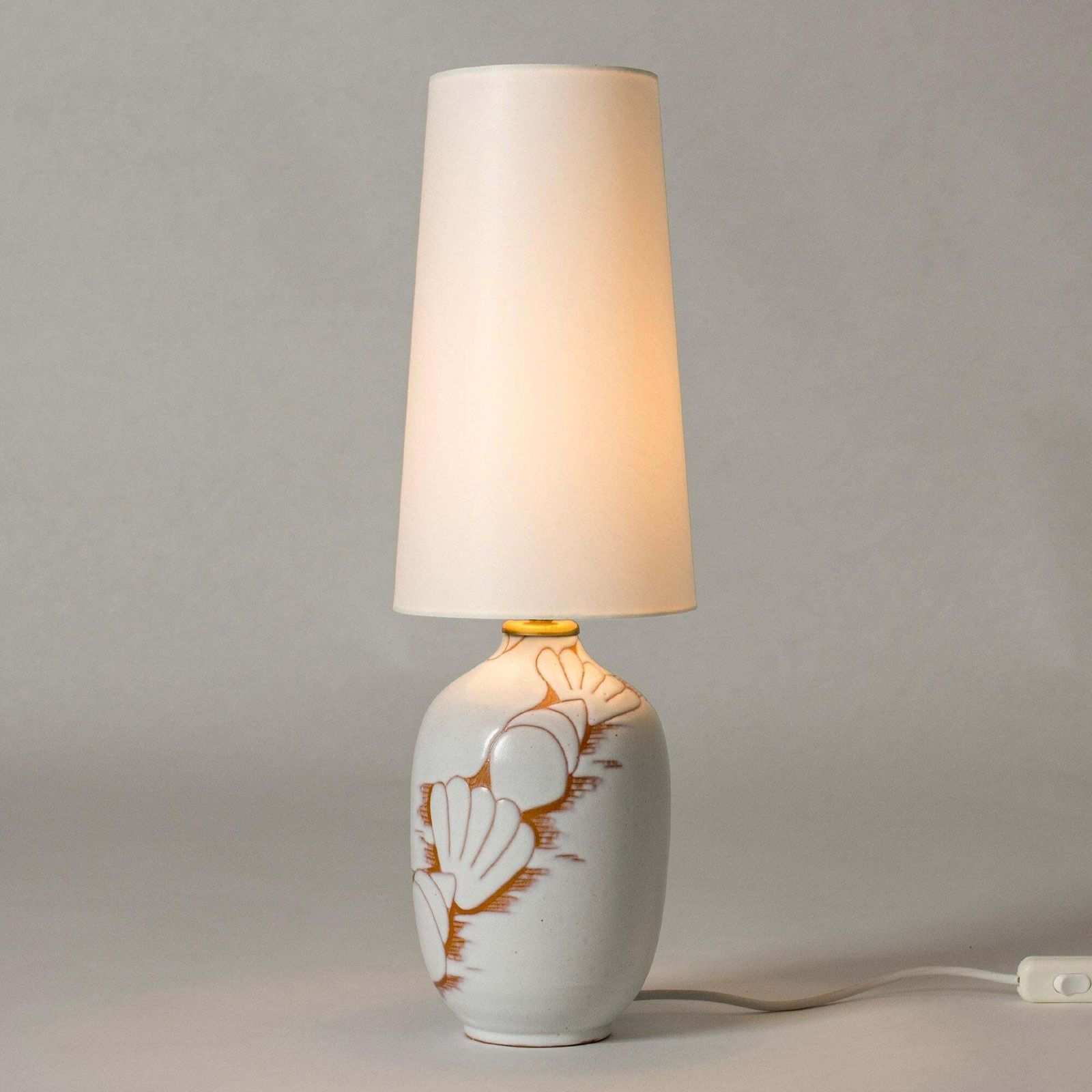 Modernistische aardewerken tafellamp, Anna Lisa Thomson, Upsala Ekeby, Zweden, jaren 1940 photo furniture