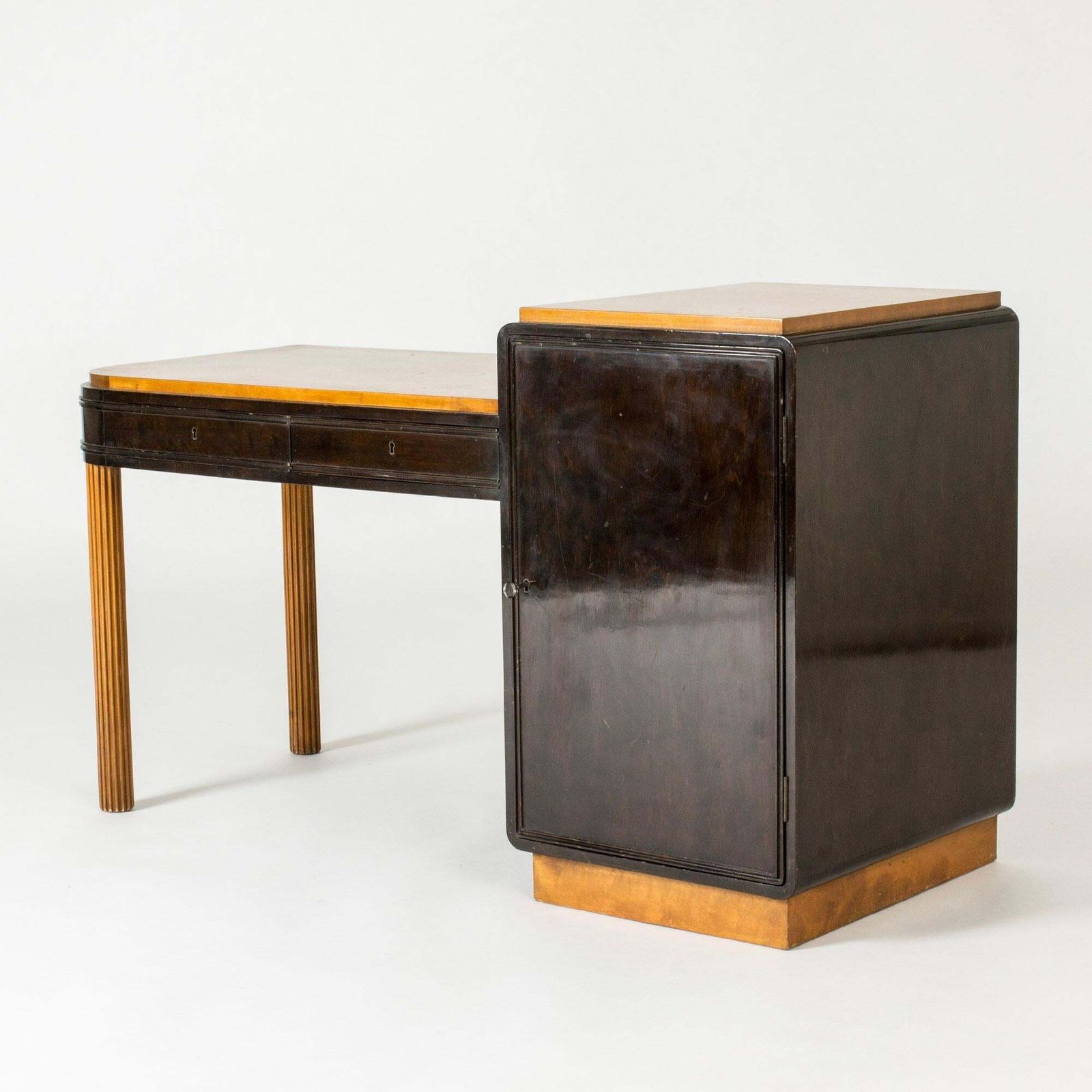 Functionalist Entryway Bench By Axel Einar Hjorth, Nk, Sweden, 1930s photo furniture