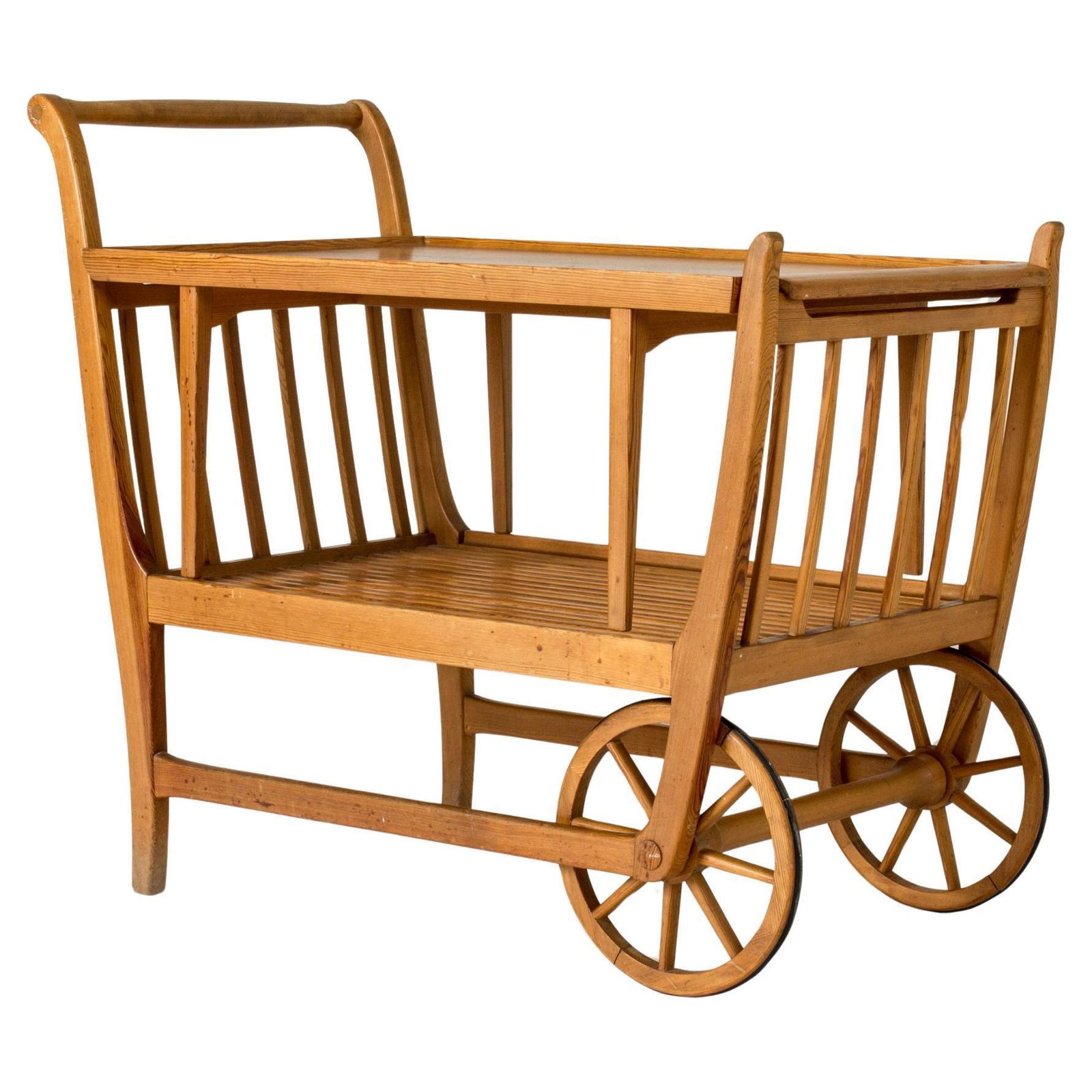 Mid-century "Party Cart" serveerwagen van Carl Malmsten, Zweden, jaren 1940