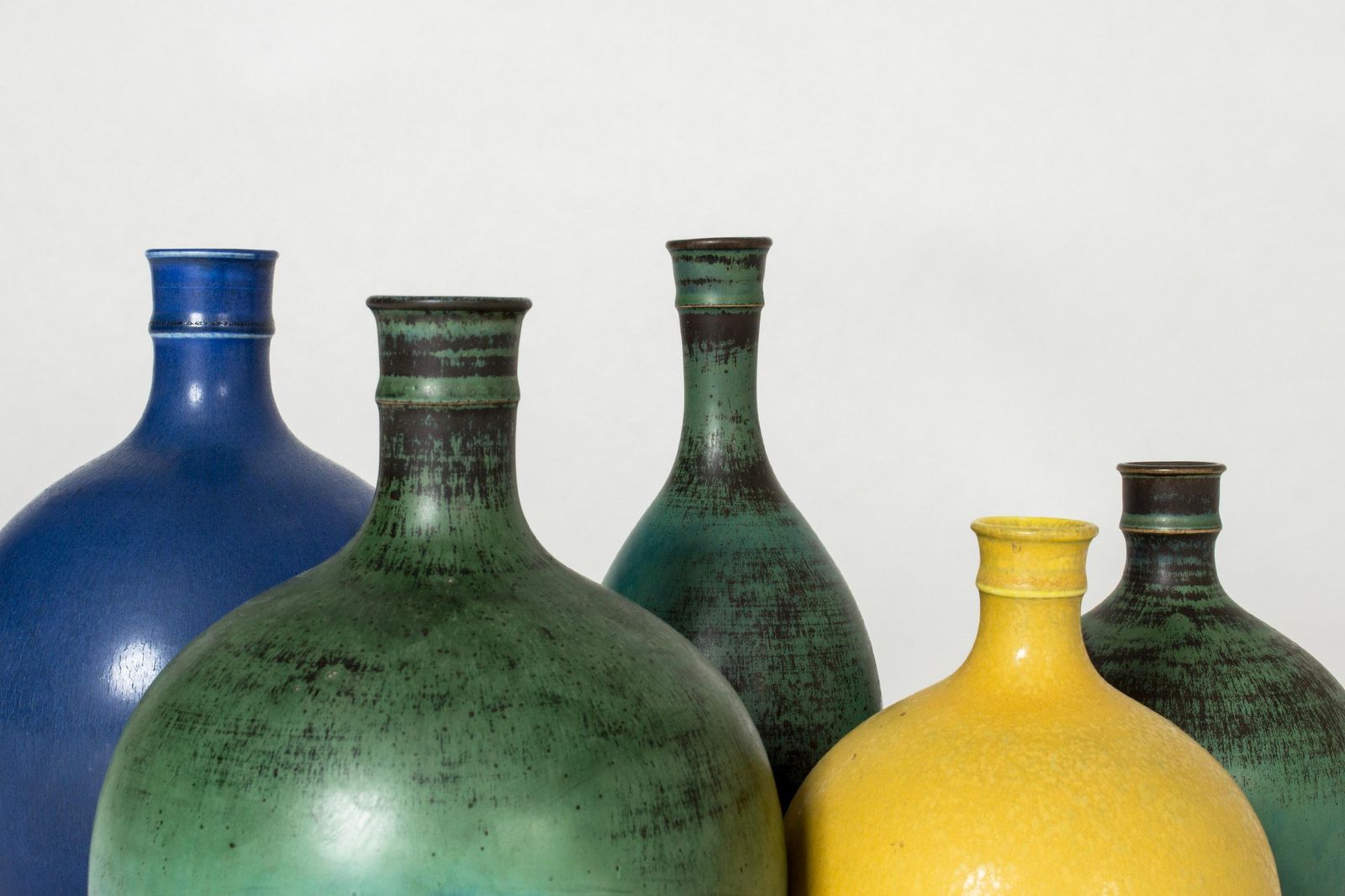 Midcentury Stoneware Vases By Stig Lindberg, Gustavsberg, Sweden, 1960s photo vinterior