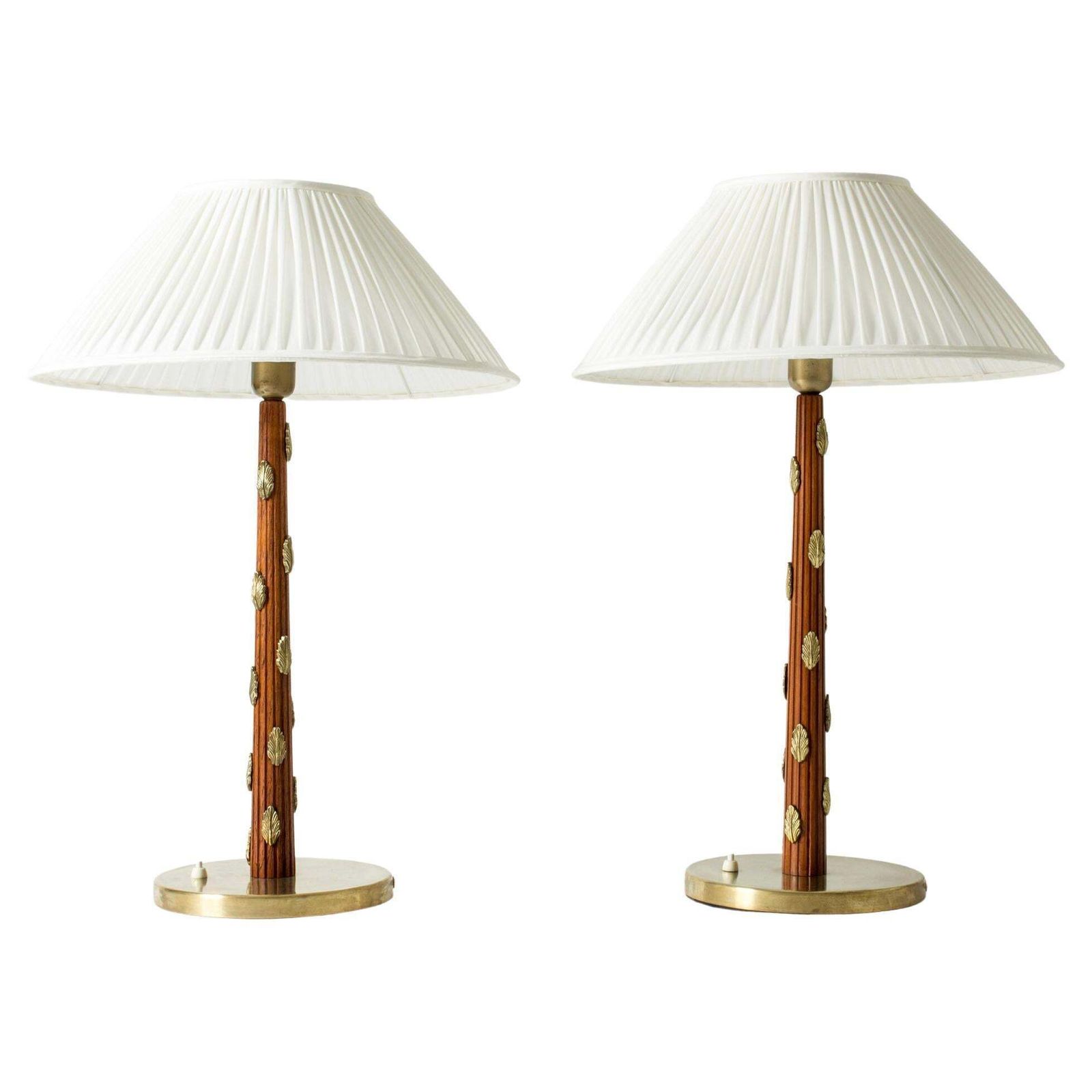 Rare Modernist Table Lamps By Hans Bergström, Ateljé Lyktan, Sweden, 1950s