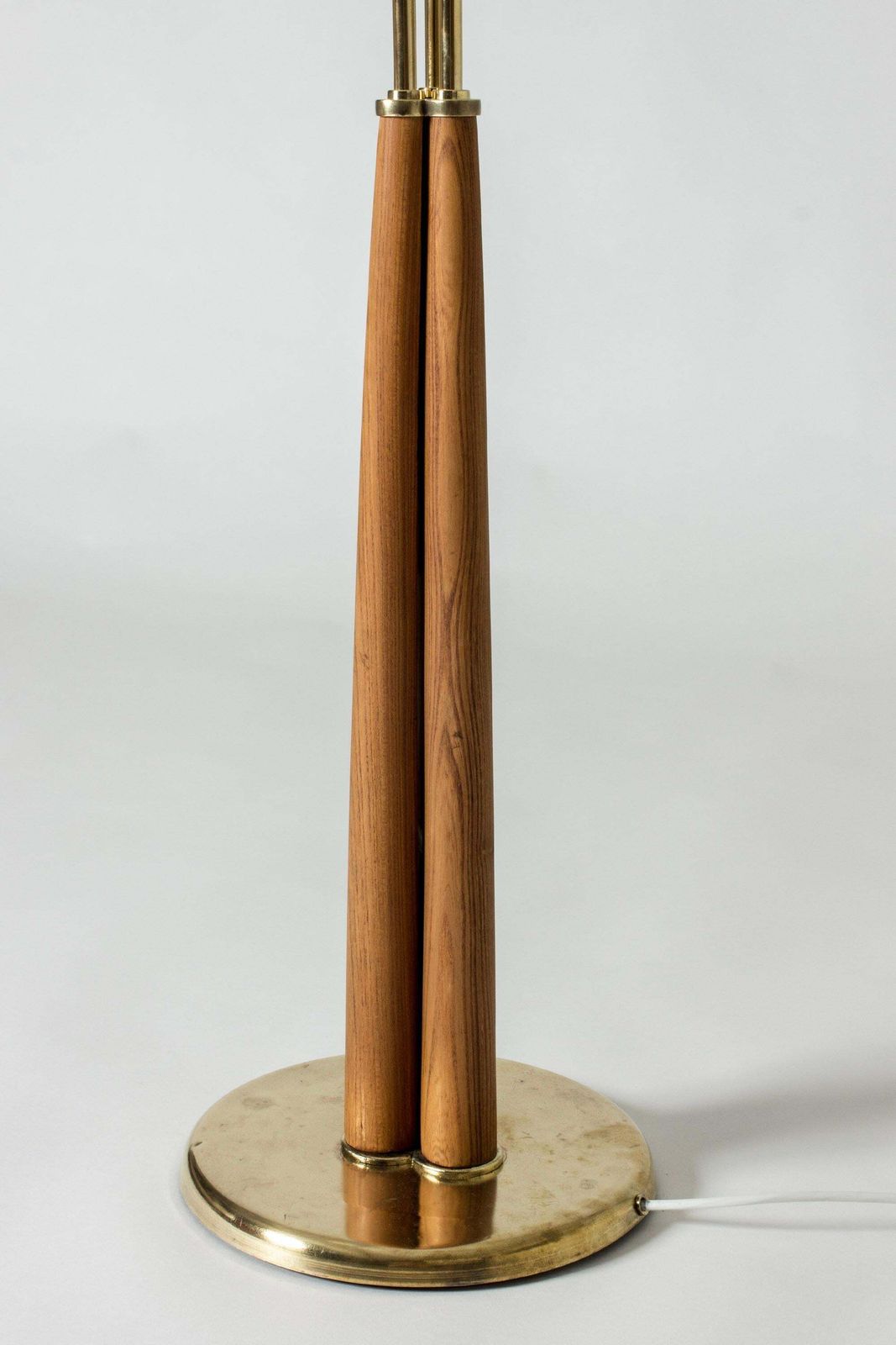 Scandinavische mid-century messing vloerlamp, Zweden, jaren 1940 photo vintage