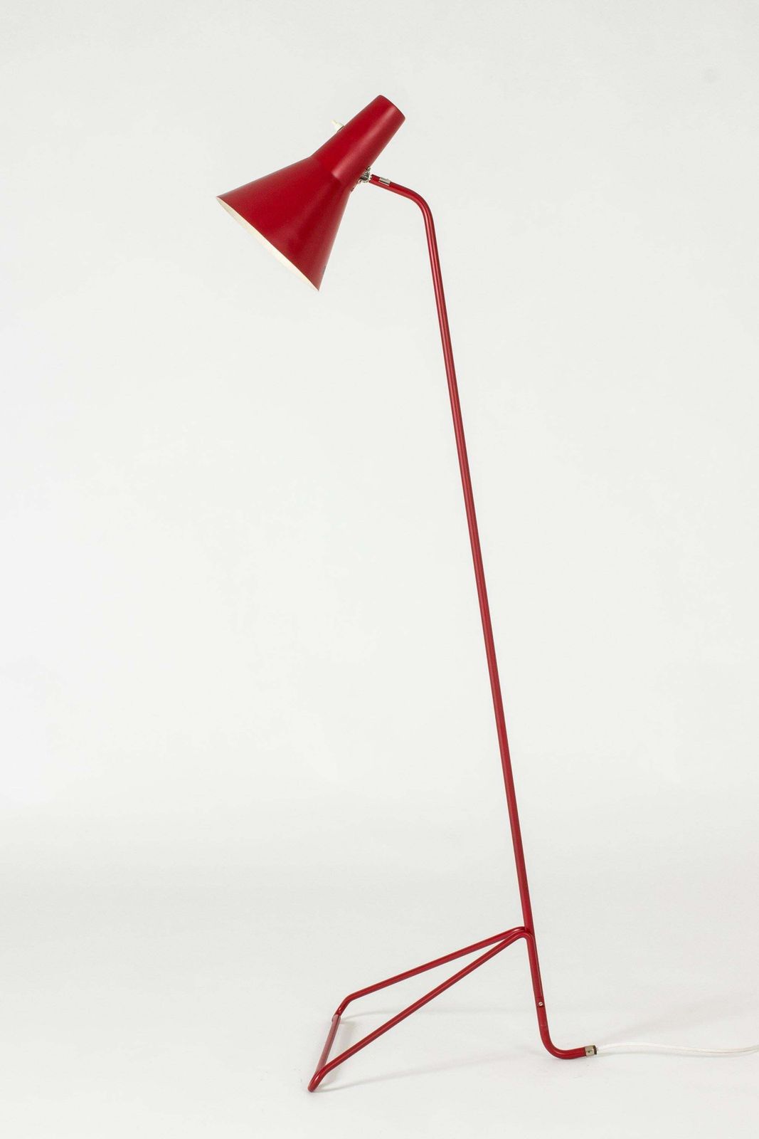 Lampadaire scandinave moderne vintage en laiton, Asea, Suède, années 1950 photo vinterior