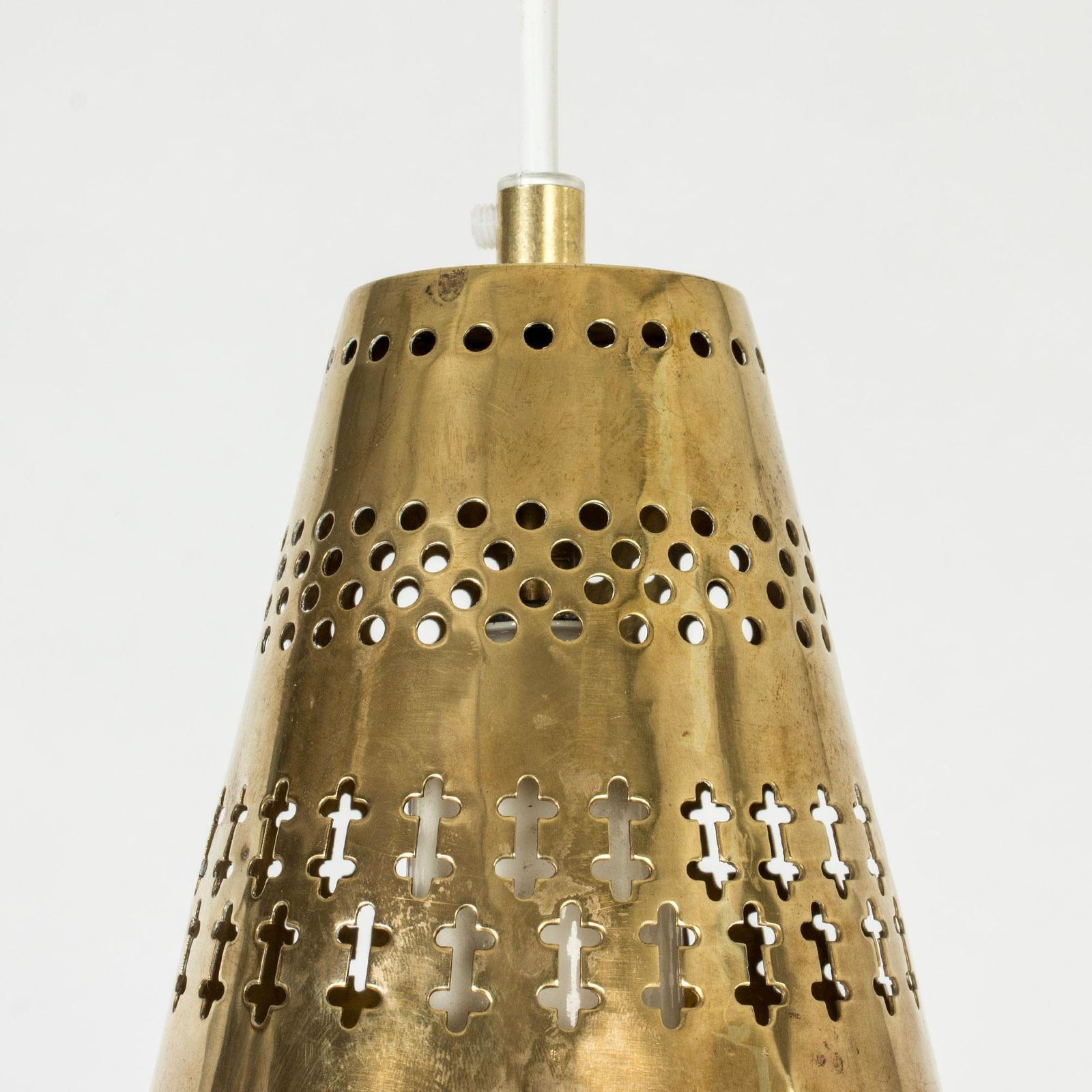 Mid-century Scandinavische messing hanglamp van Hans Bergström, Zweden, jaren 1950 photo vinterior