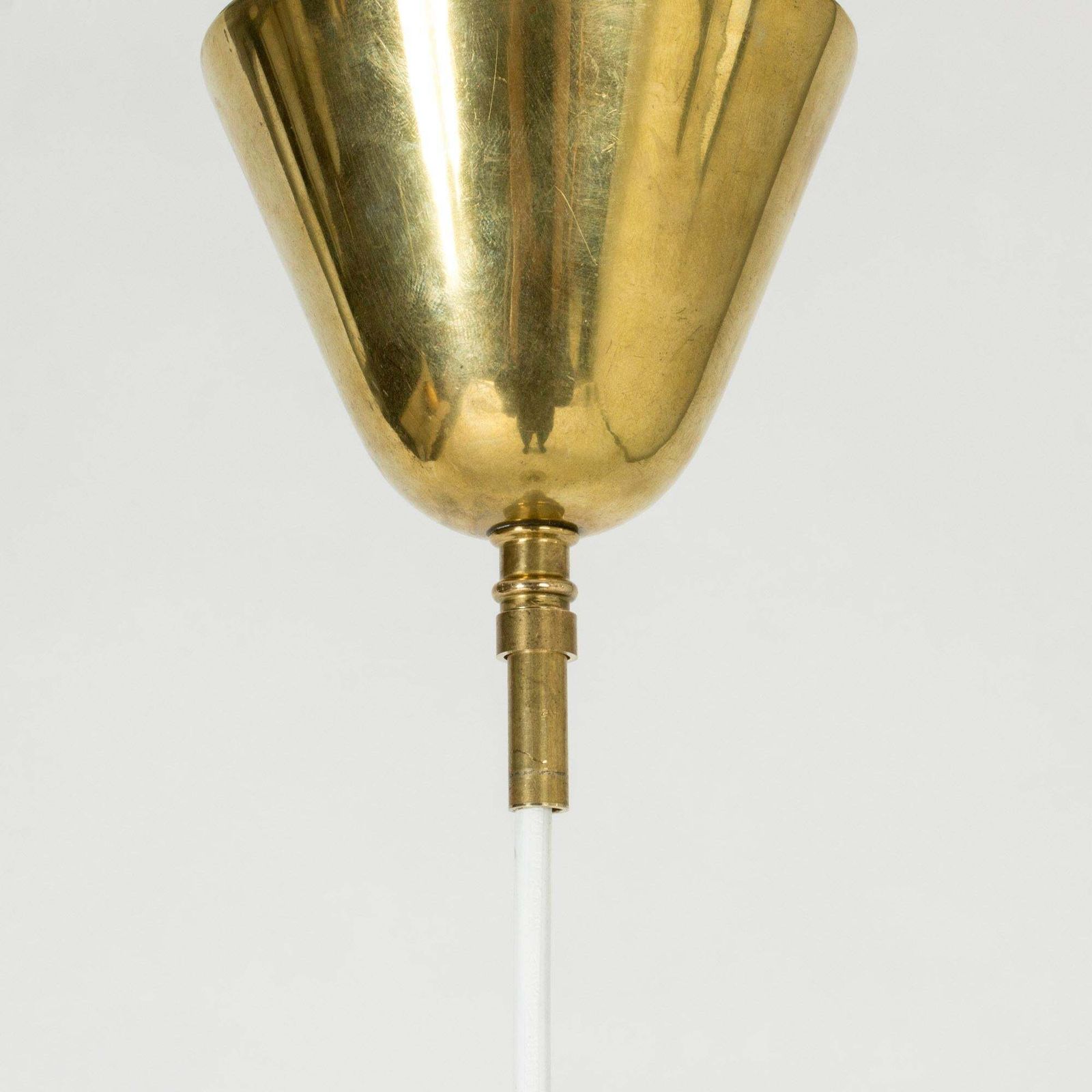 photo furniture Mid-century Scandinavische messing hanglamp van Hans Bergström, Zweden, jaren 1950