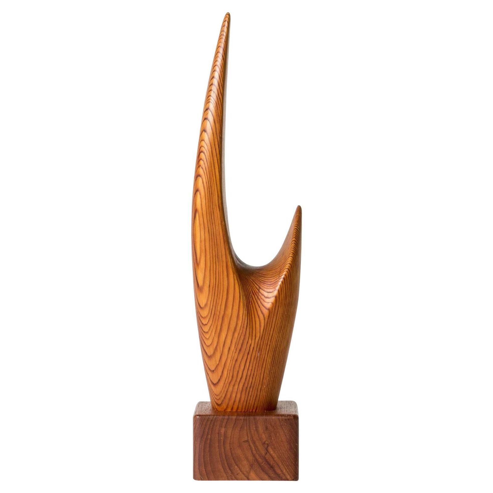 Mid-century houten abstracte sculptuur van Johnny Mattsson, Zweden, 1962