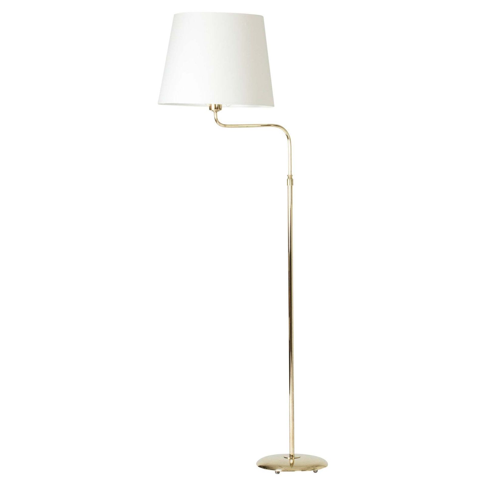 Scandinavian Midcentury Brass Floor Lamp From Nk, Sweden, 1950s