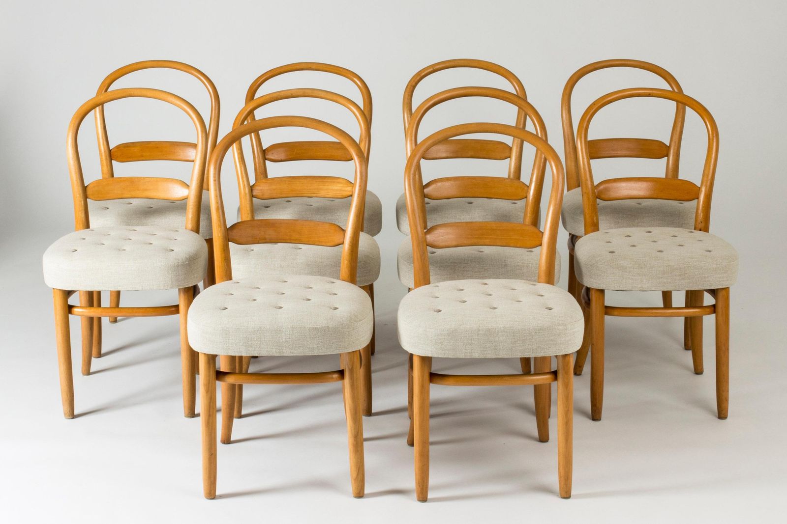 Ensemble de dix chaises de salle à manger par Carl Axel Acking, Suède, 1937 photo furniture