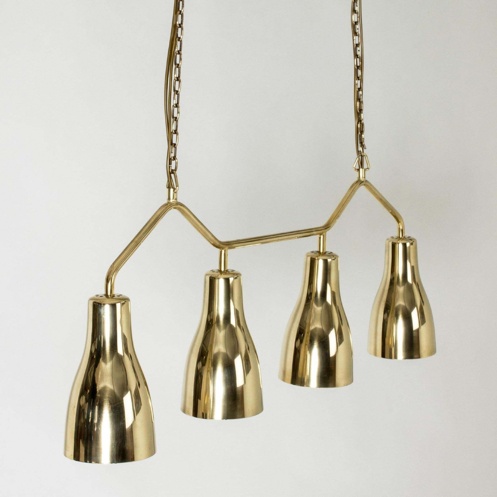 Mid-Century Modern Messing Hanglamp van Hans Bergström, Zweden, jaren 1950 photo vinterior