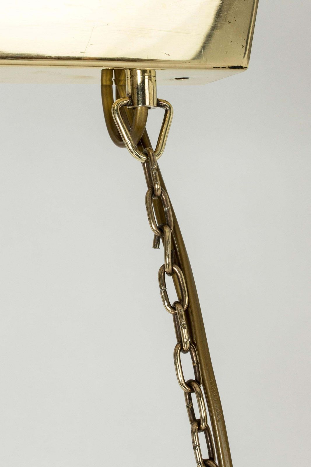 Verlichting Mid-Century Modern Messing Hanglamp van Hans Bergström, Zweden, jaren 1950 photo