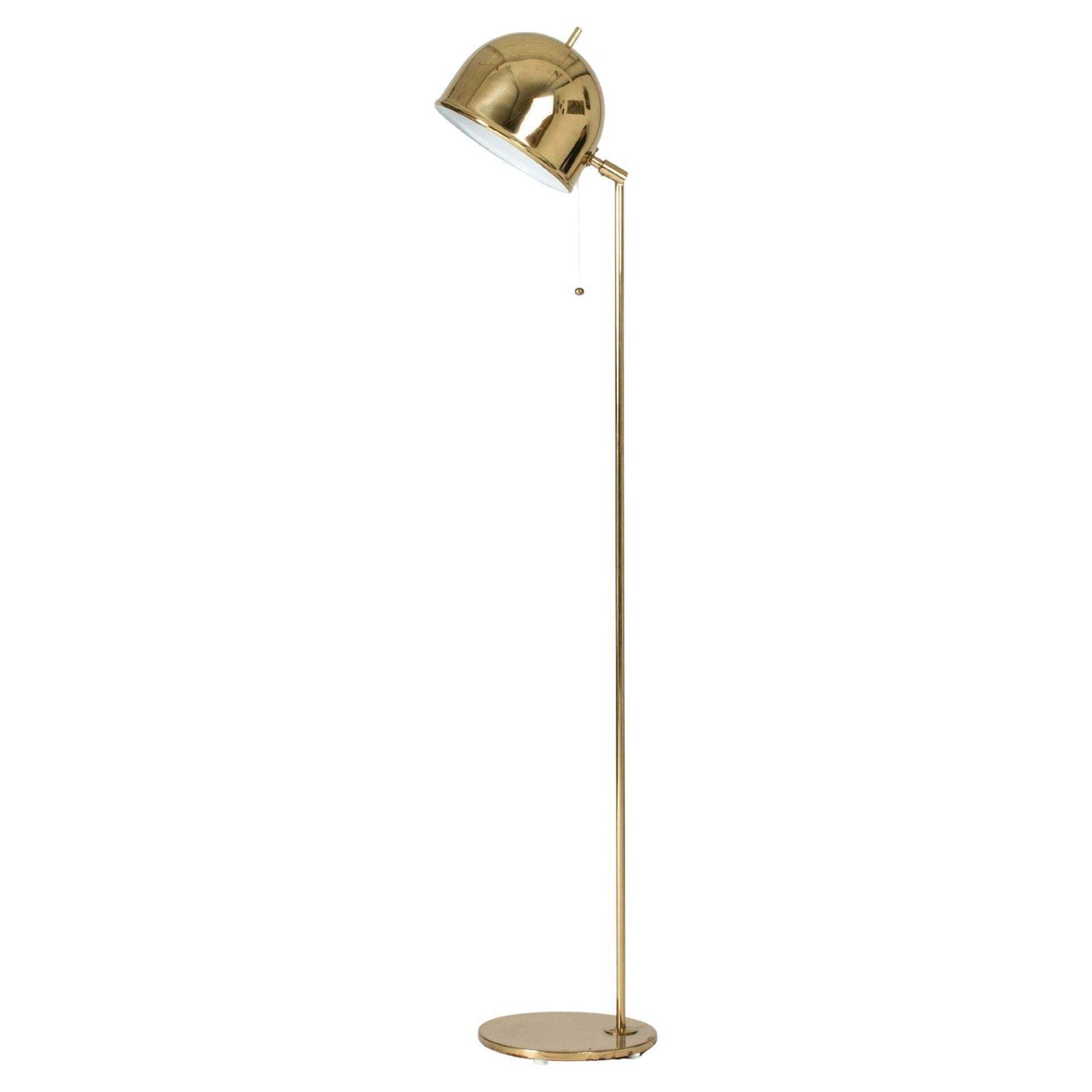Lampadaire vintage en laiton Bergboms, Suède, années 1960
