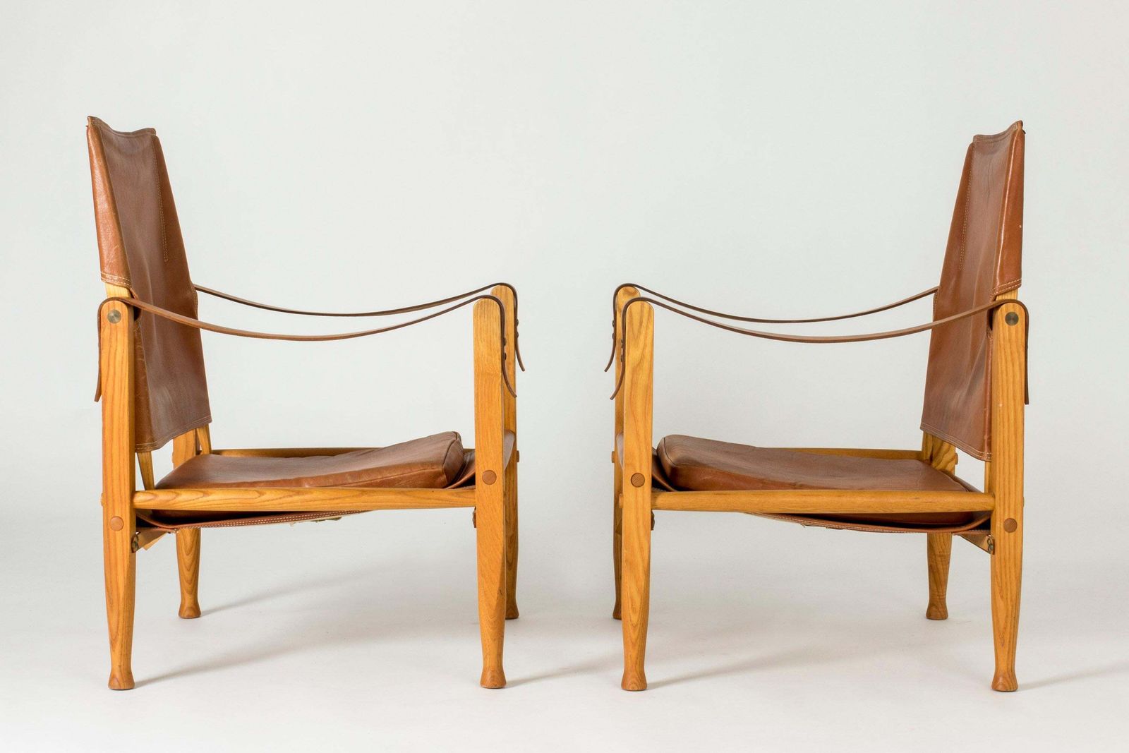 Vintage Scandinavian "Safari" Lounge Chairs By Kaare Klint, Denmark, 1960s photo furniture