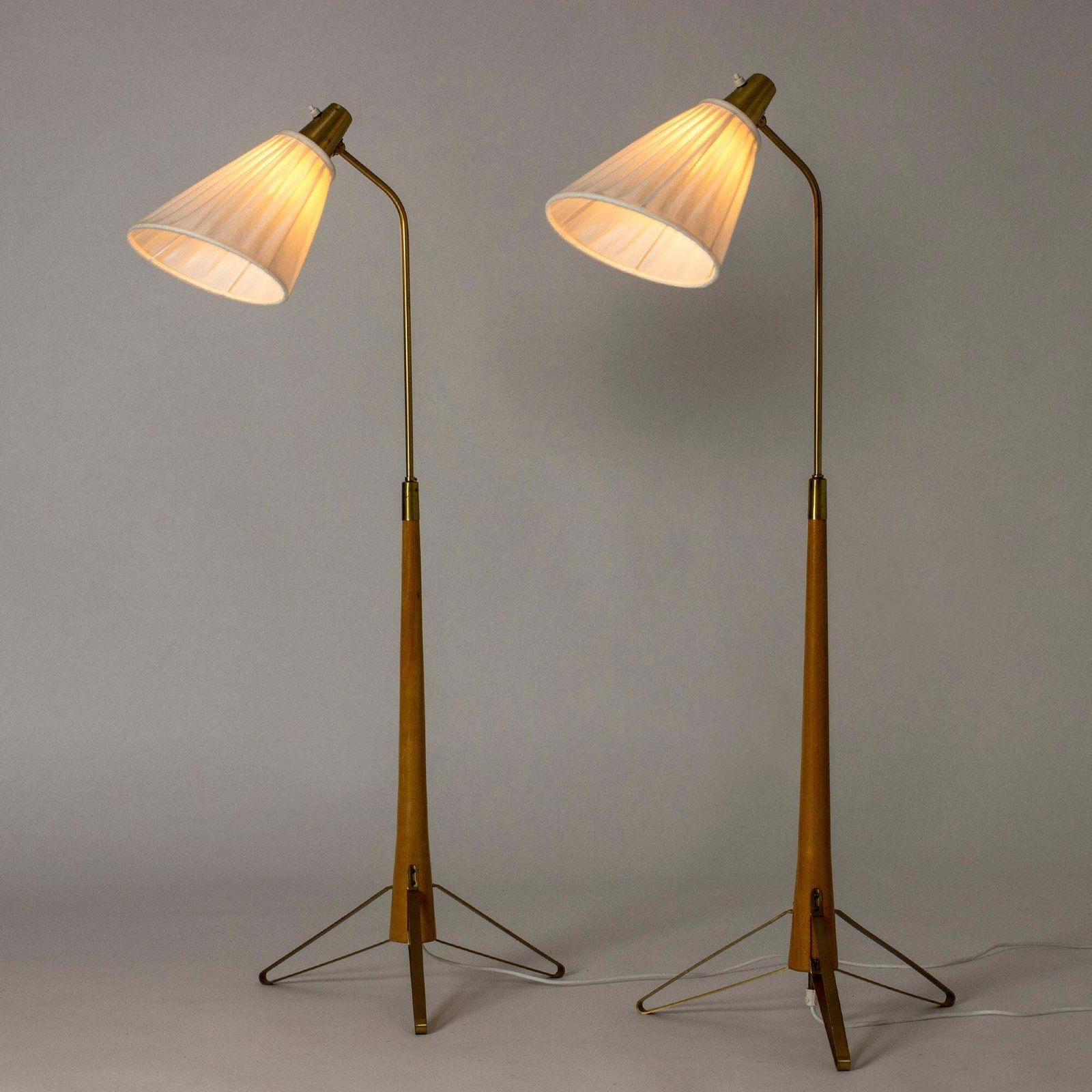 Vintage Mid-Century vloerlampen, Hans Bergström, Zweden, jaren 1950 photo for sale