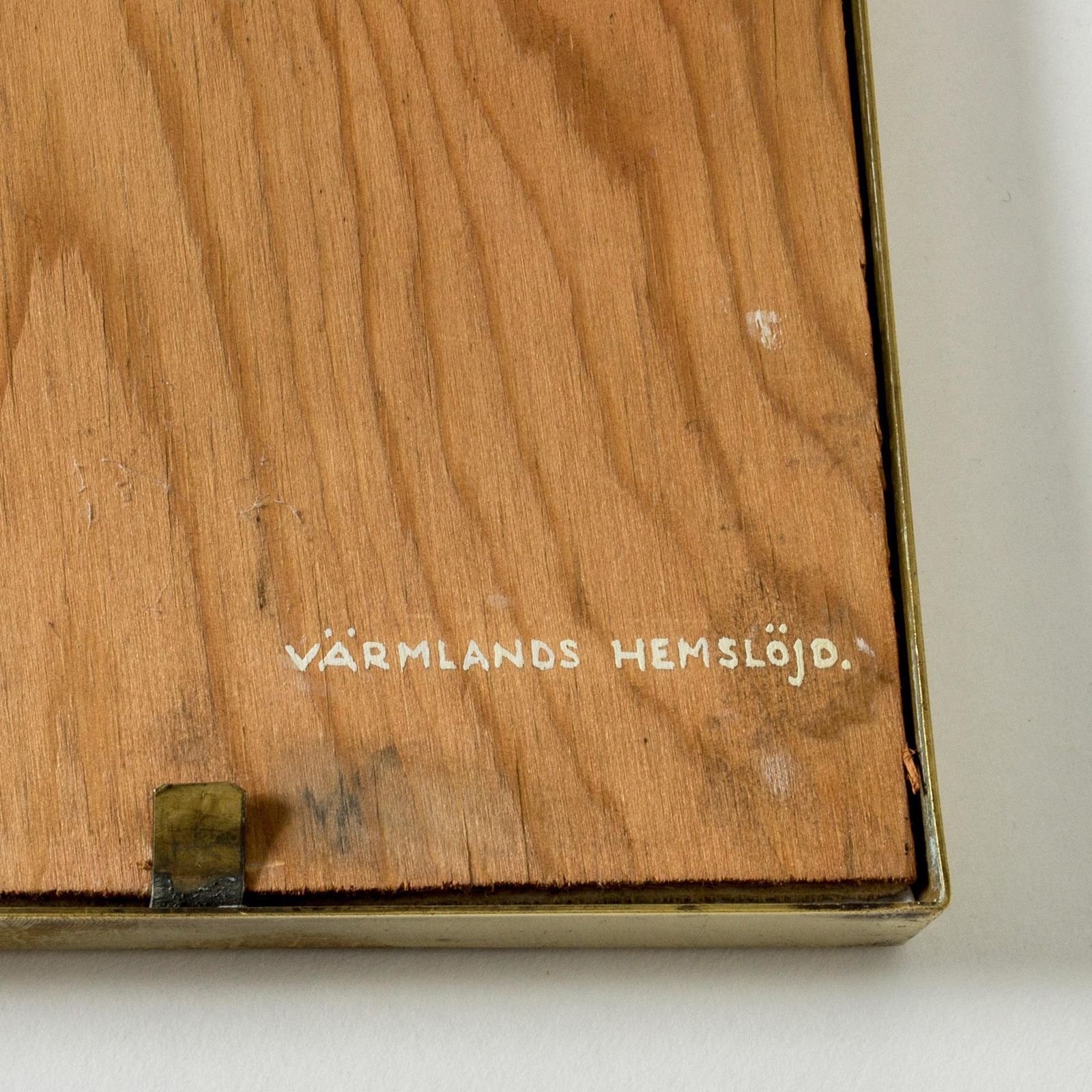 Miroir mural scandinave moderne en laiton, par Lars Holmström, Suède, années 1940 photo buy