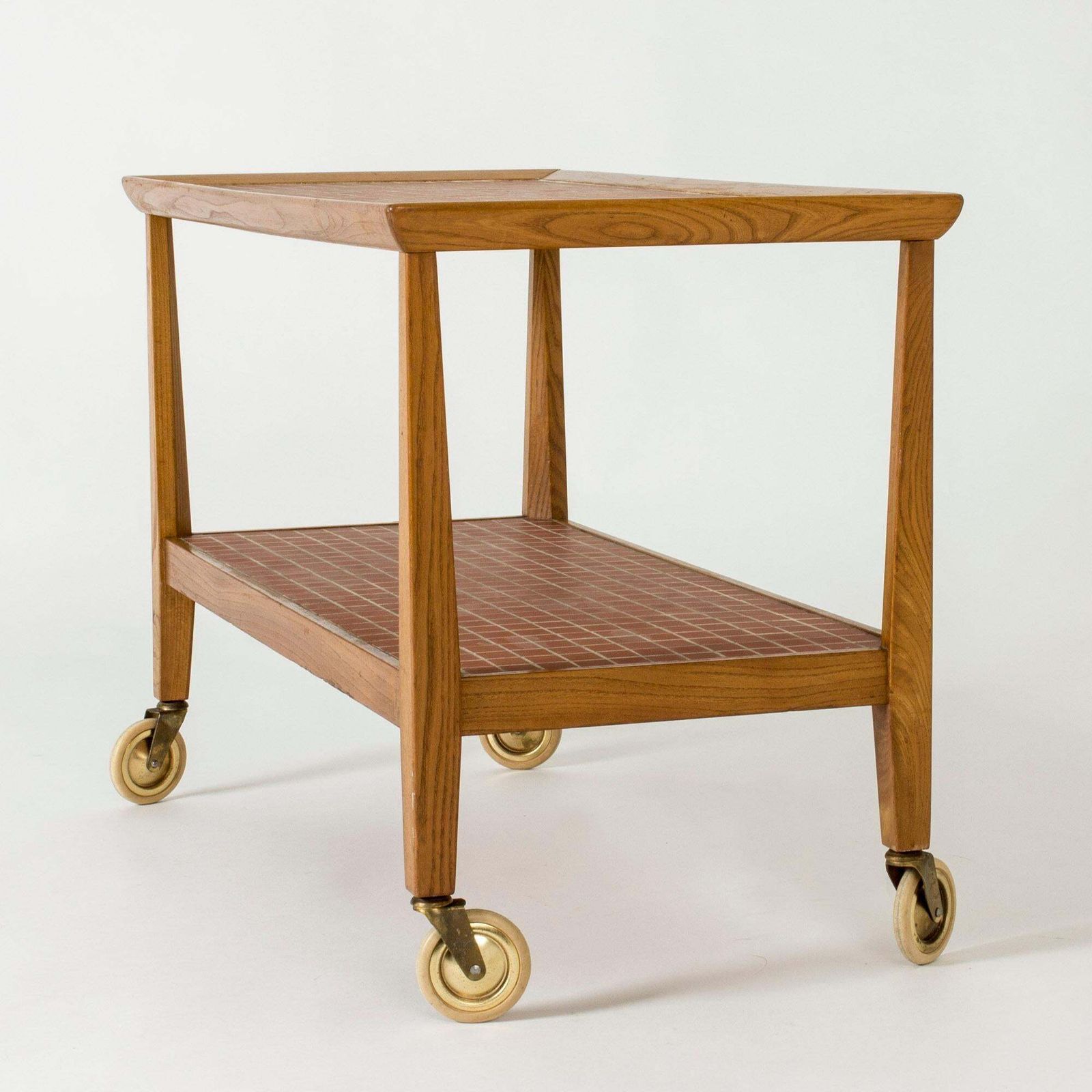 Mid Century Serving Cart By Otto Schulz, Boet, Sweden, 1950s photo for sale