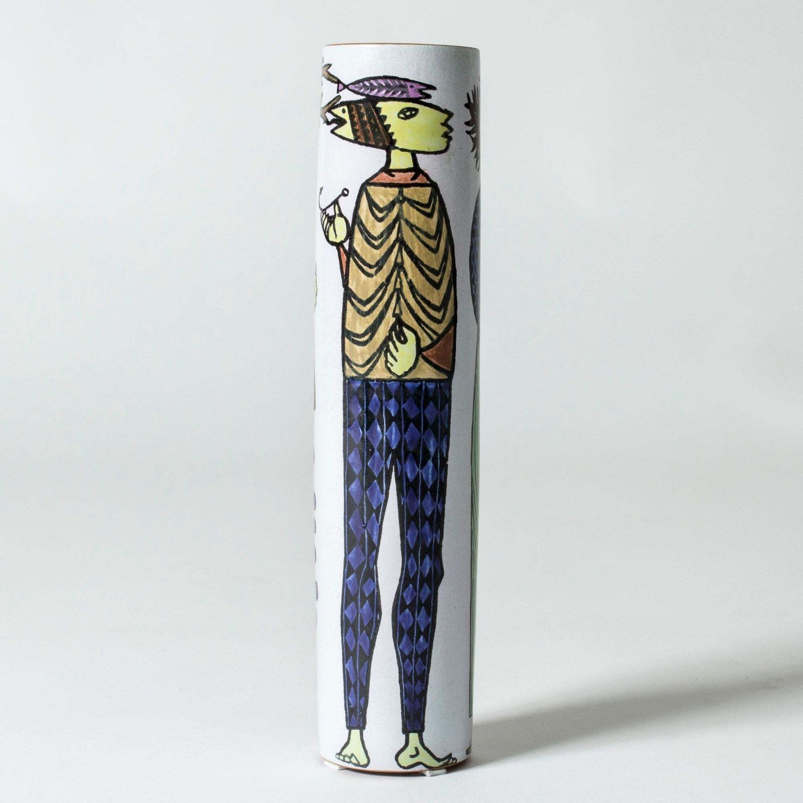 Faience "Karneval" vaas van Stig Lindberg photo for sale